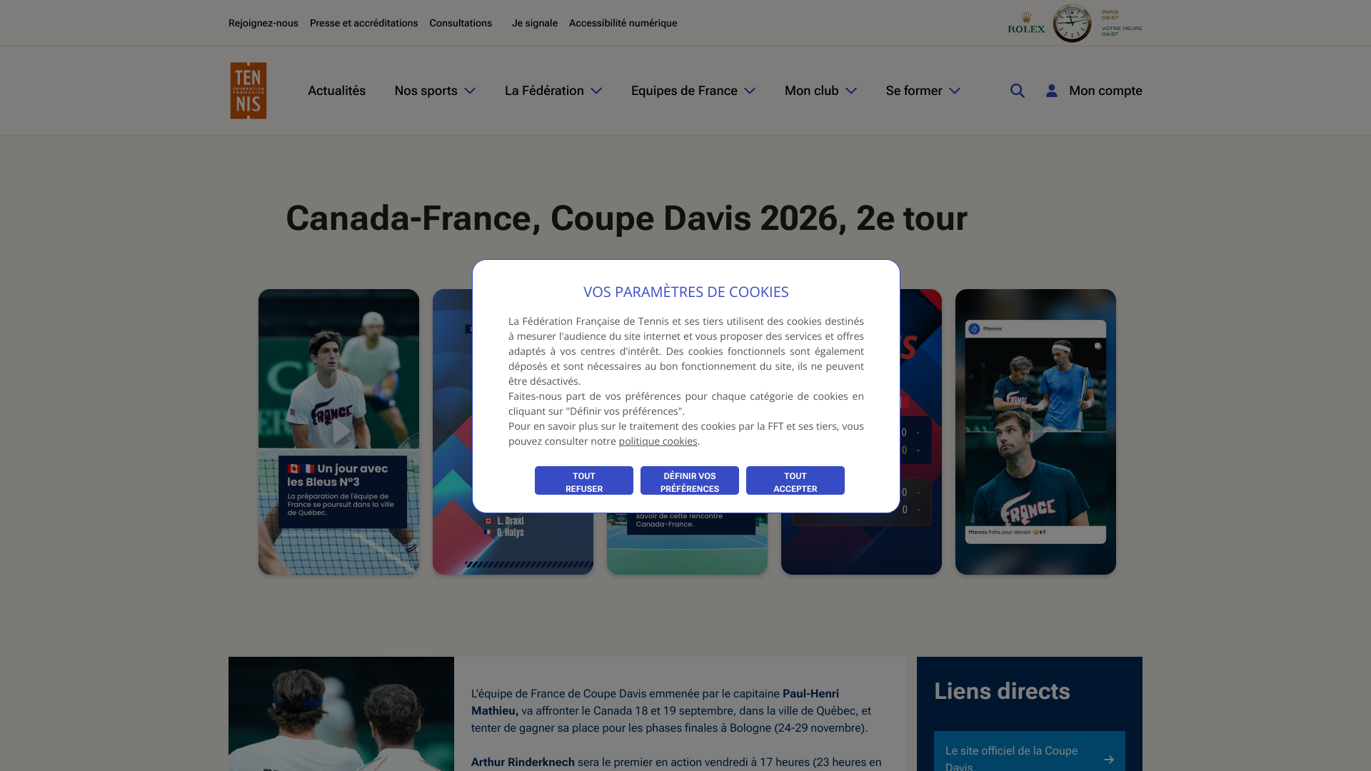 Aperçu du site