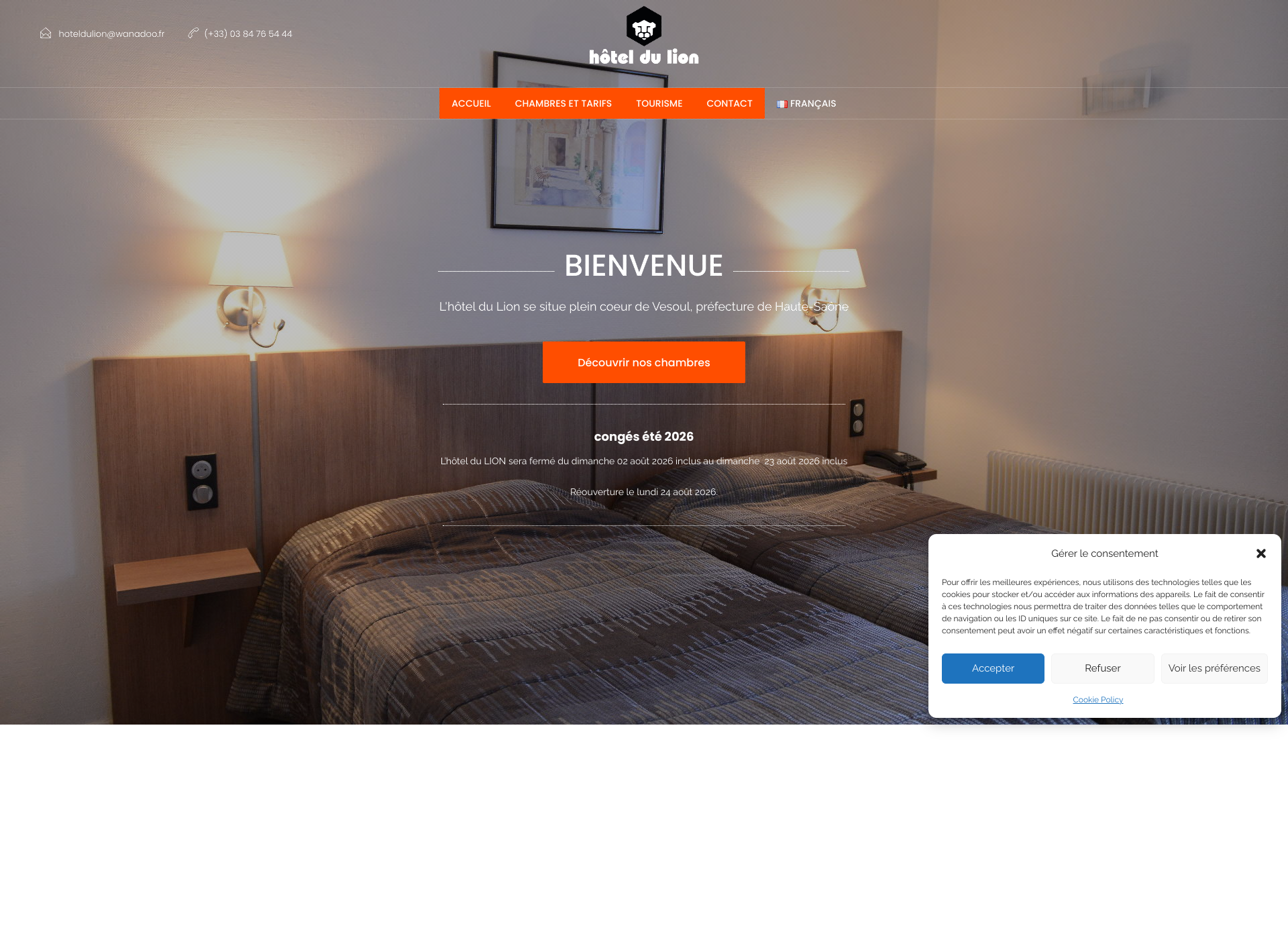 Aperçu du site
