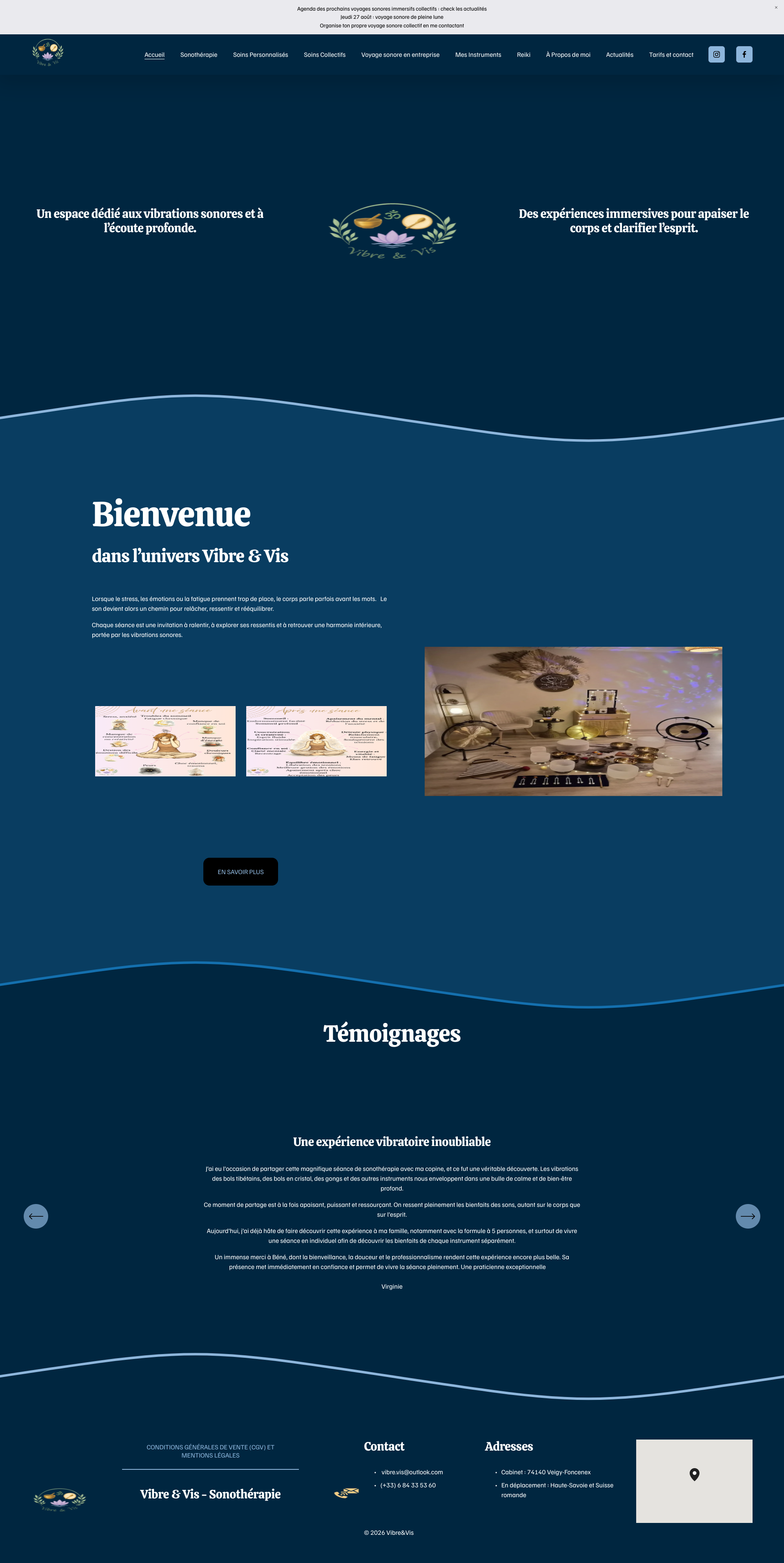 Aperçu du site
