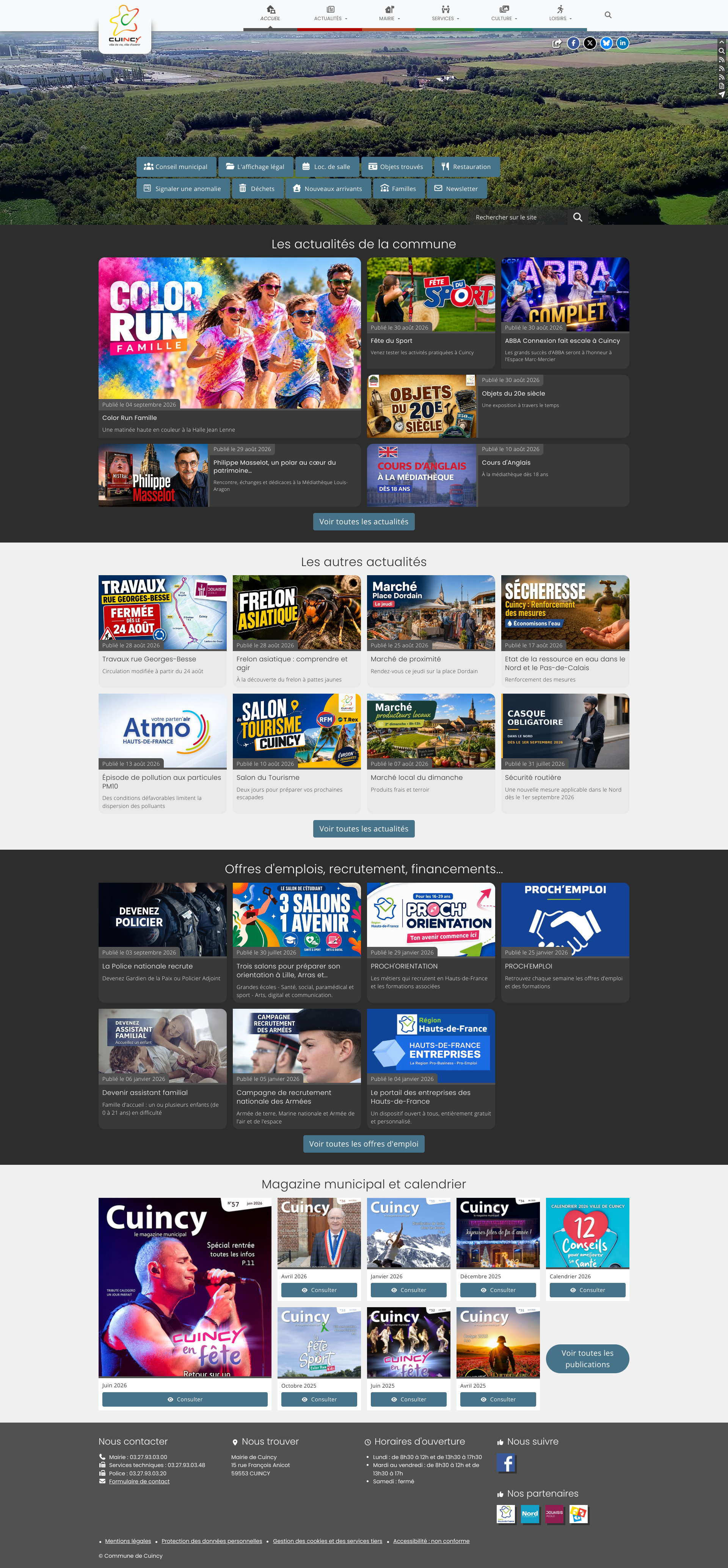 Aperçu du site