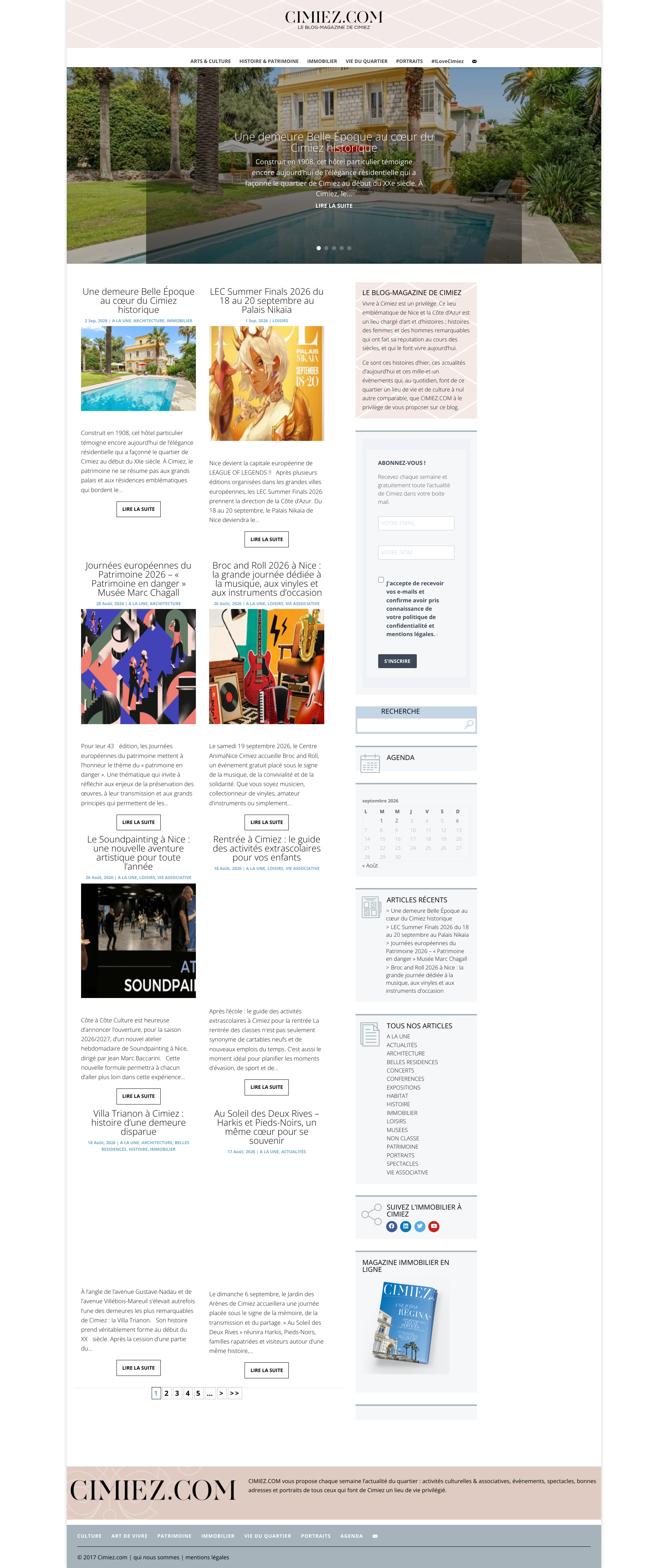 Aperçu du site