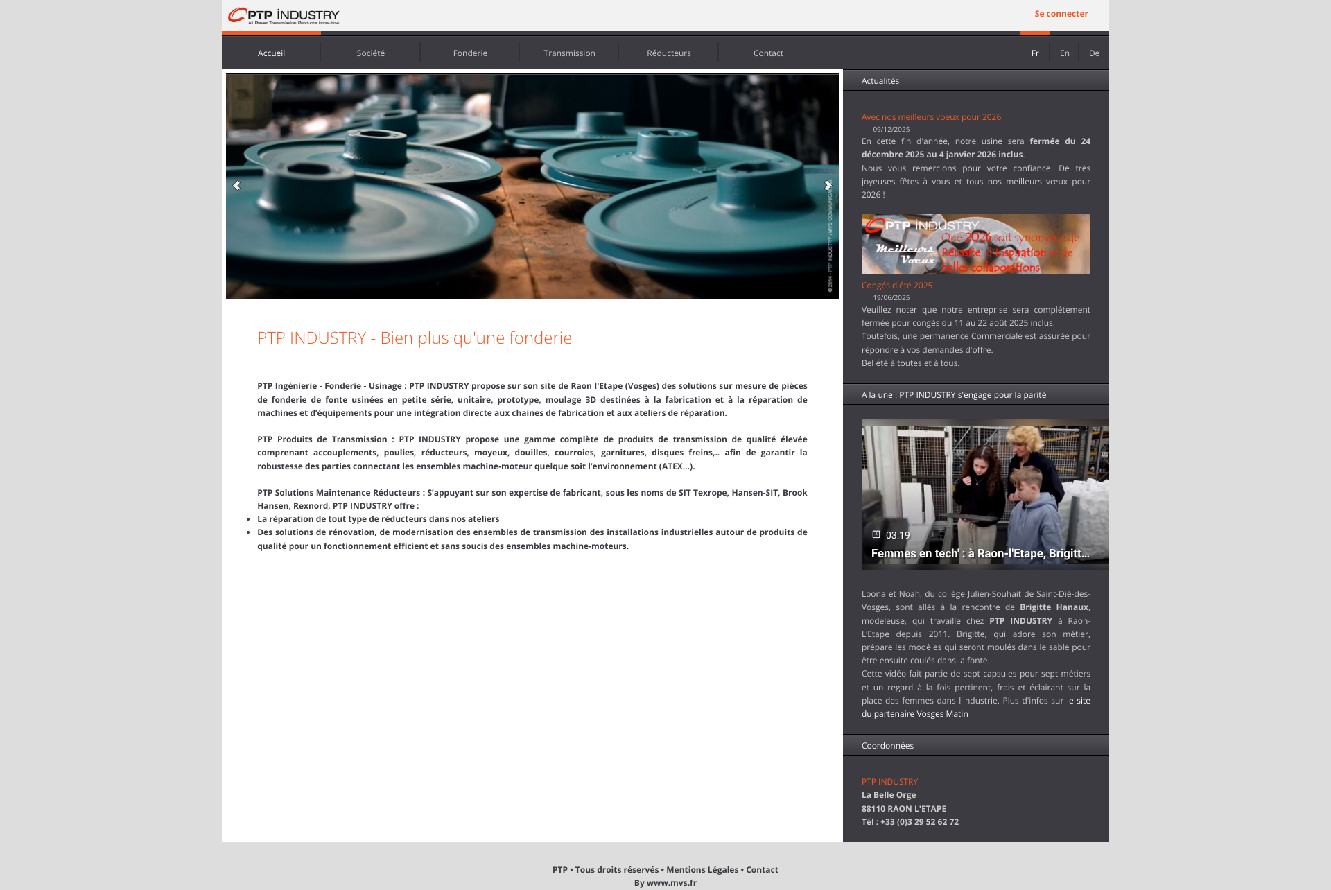 Aperçu du site