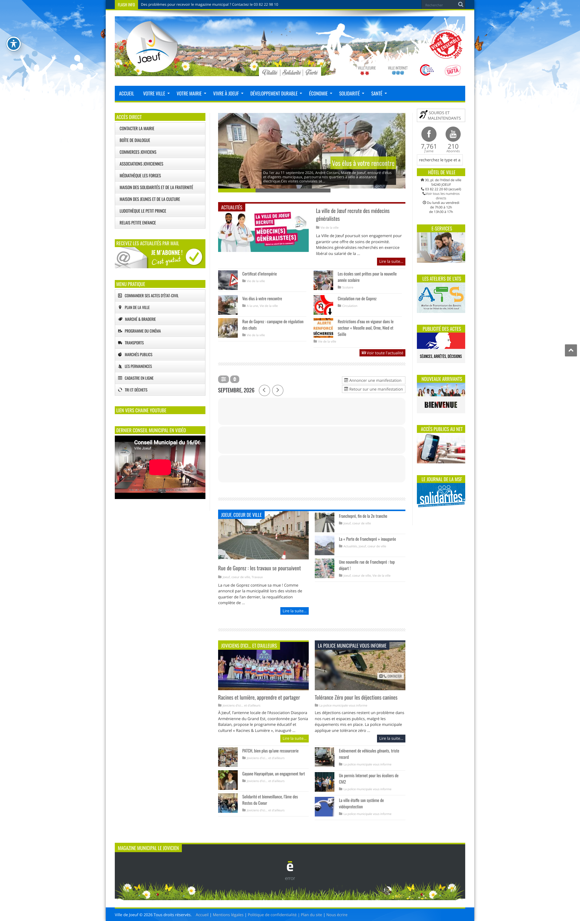 Aperçu du site