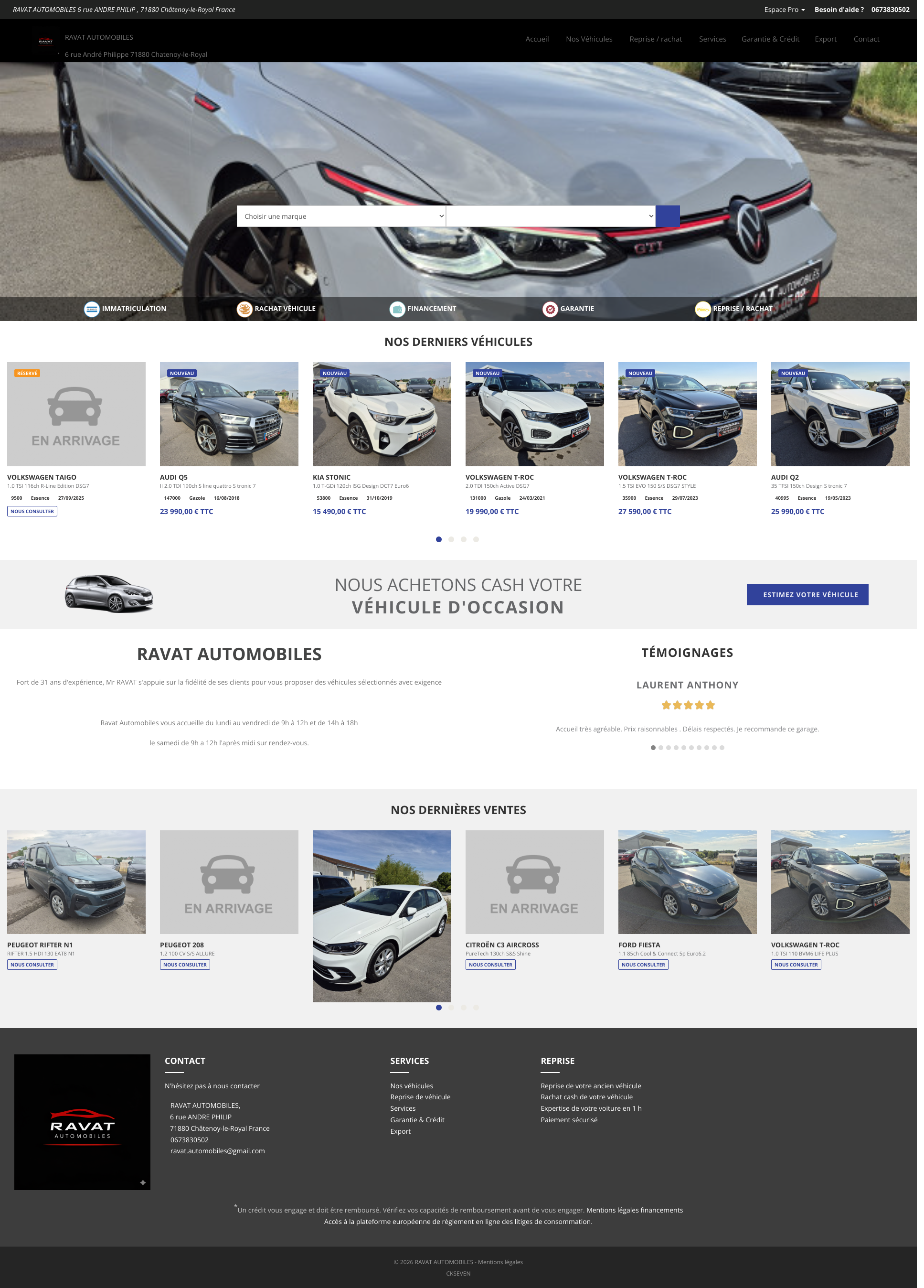 Aperçu du site