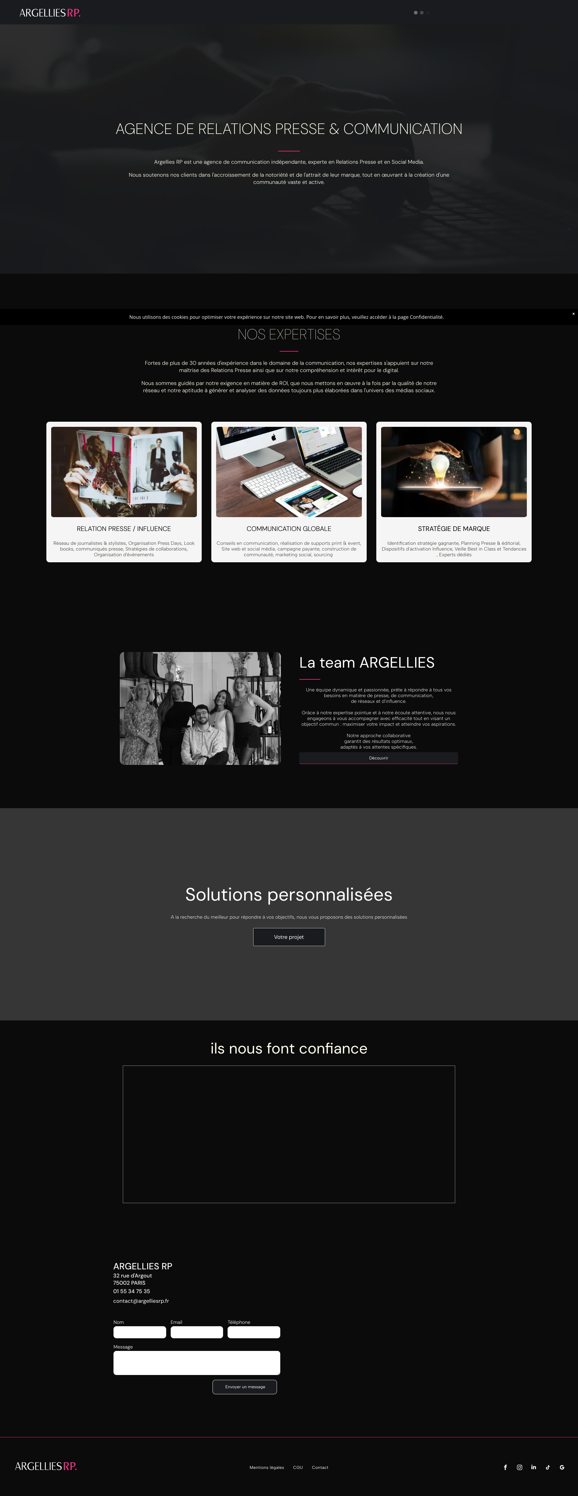Aperçu du site