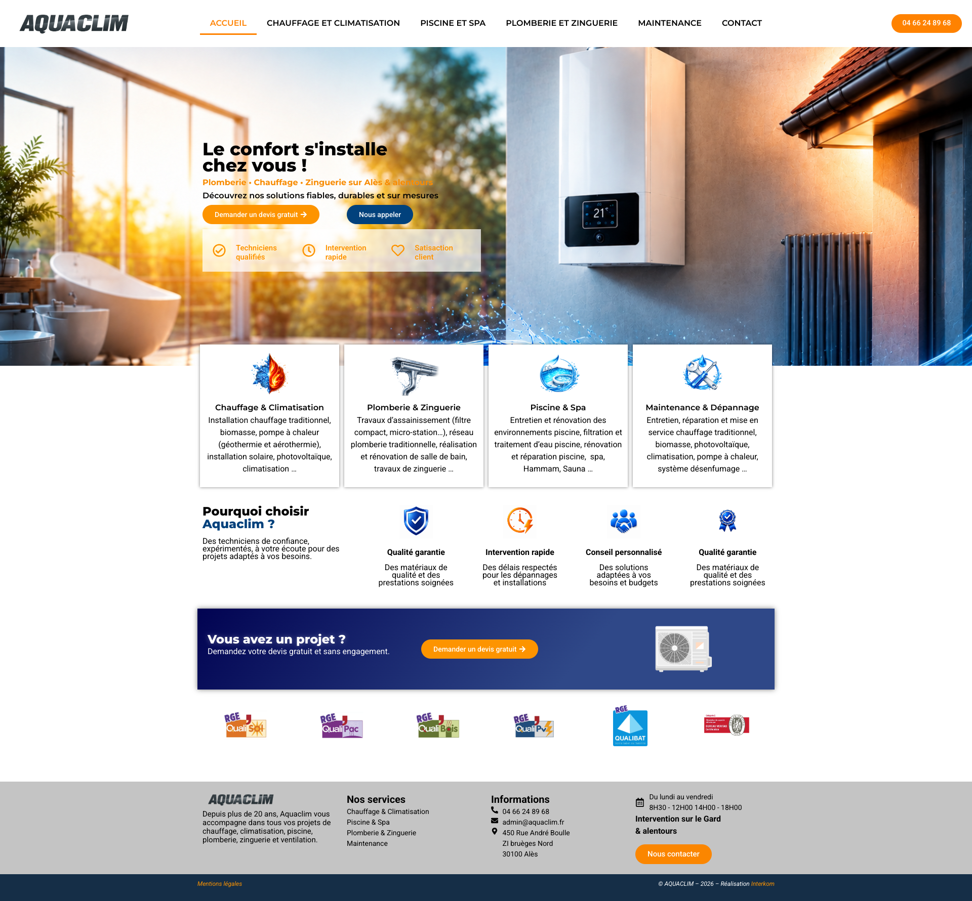 Aperçu du site
