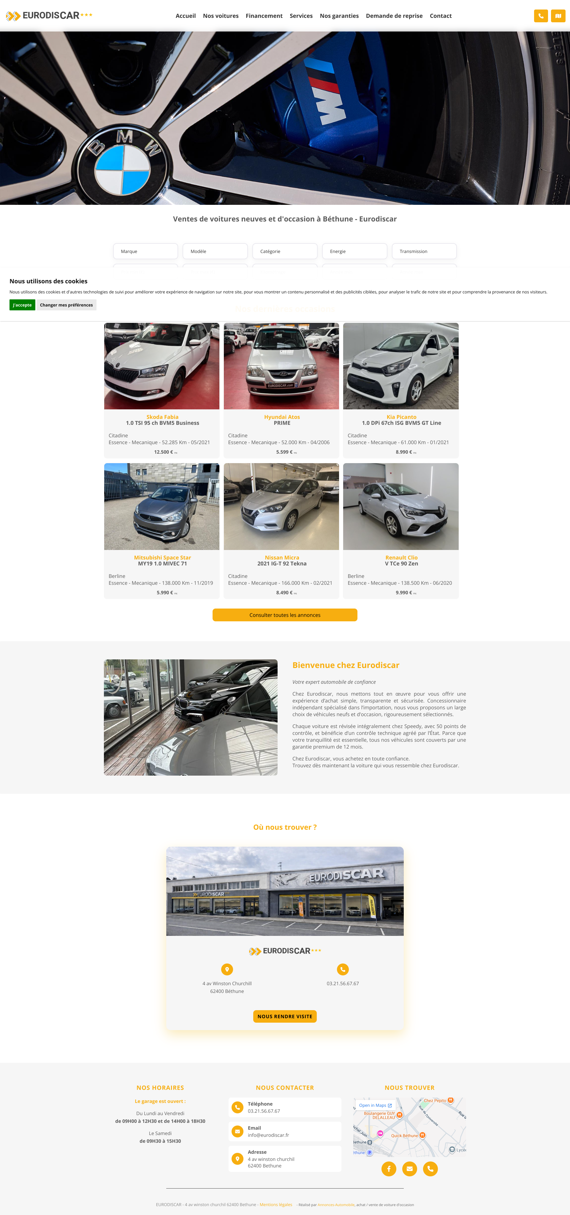 Aperçu du site