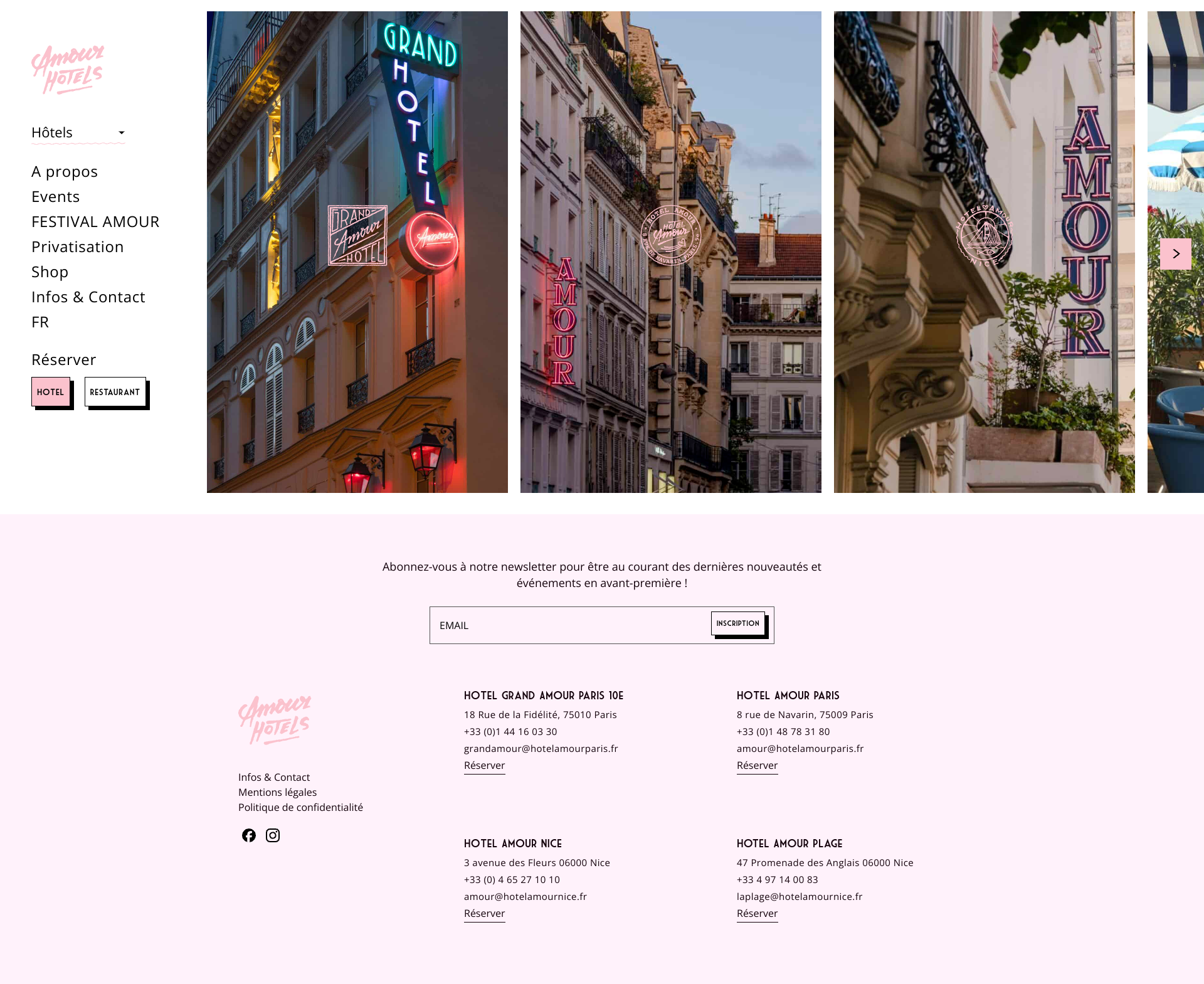Aperçu du site