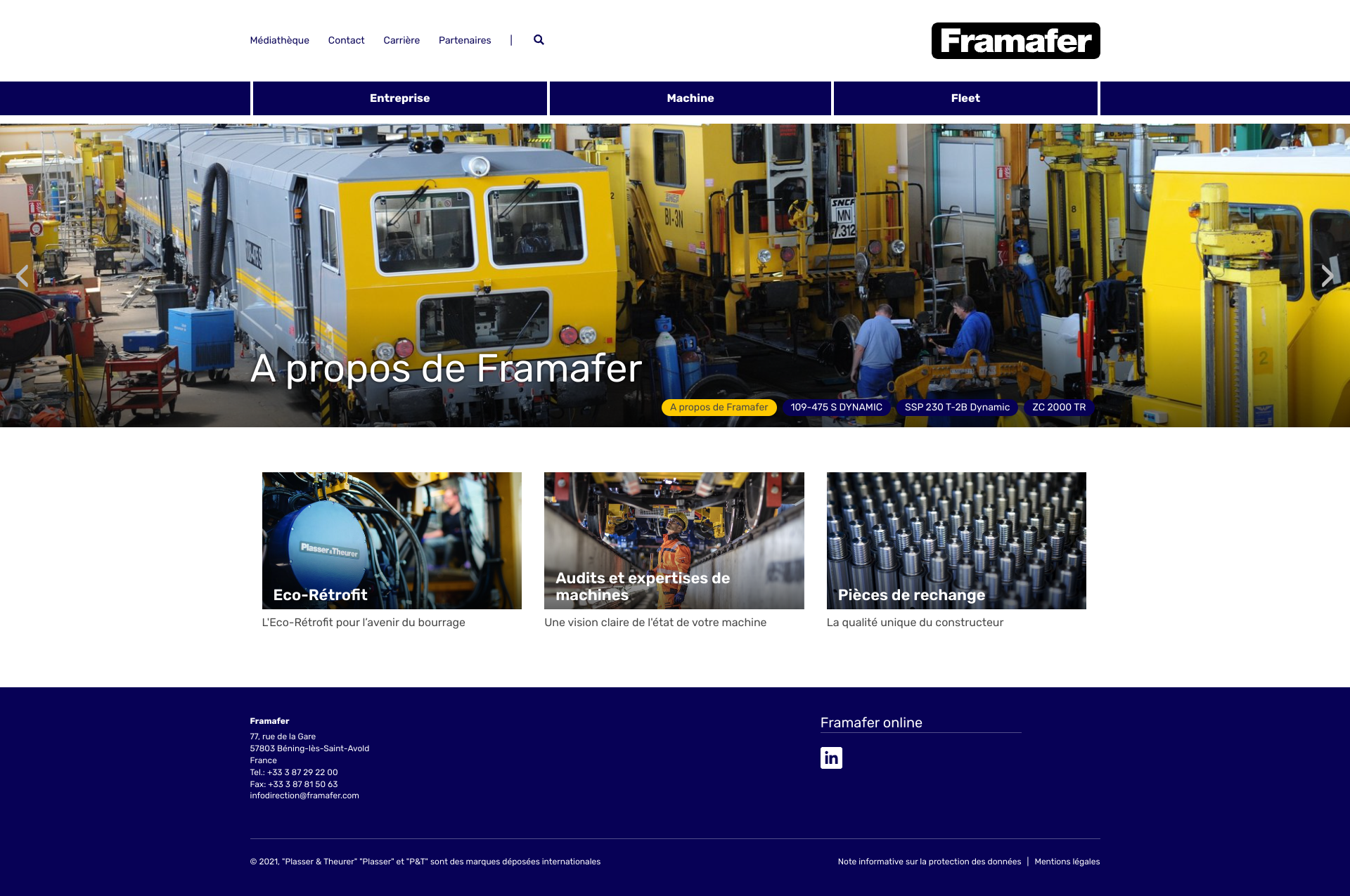 Aperçu du site