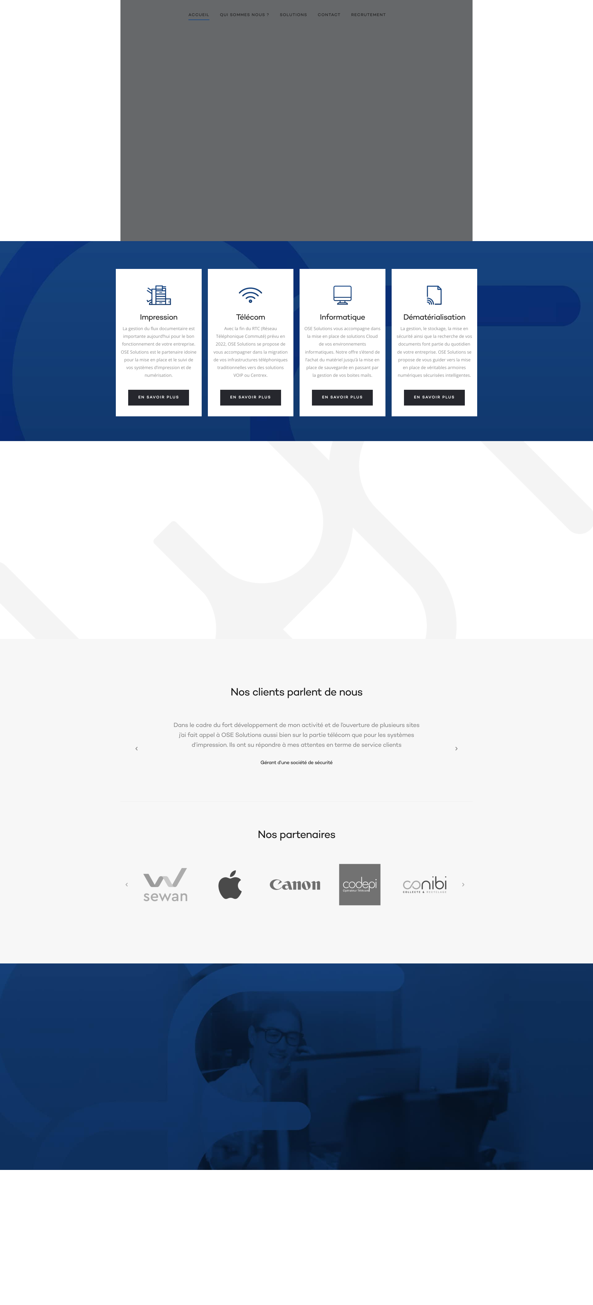 Aperçu du site