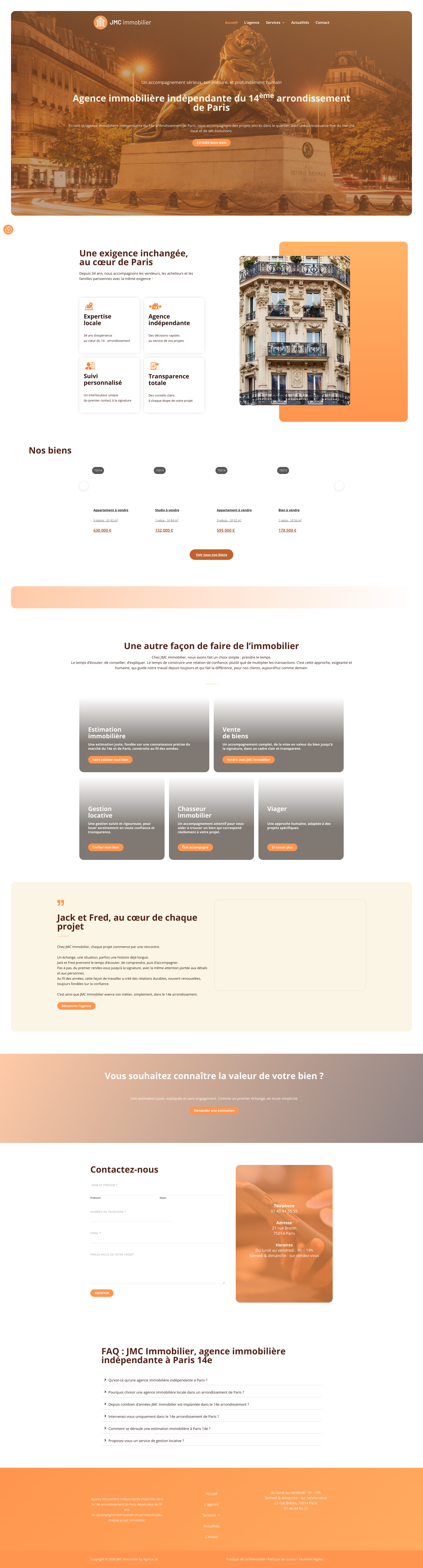 Aperçu du site