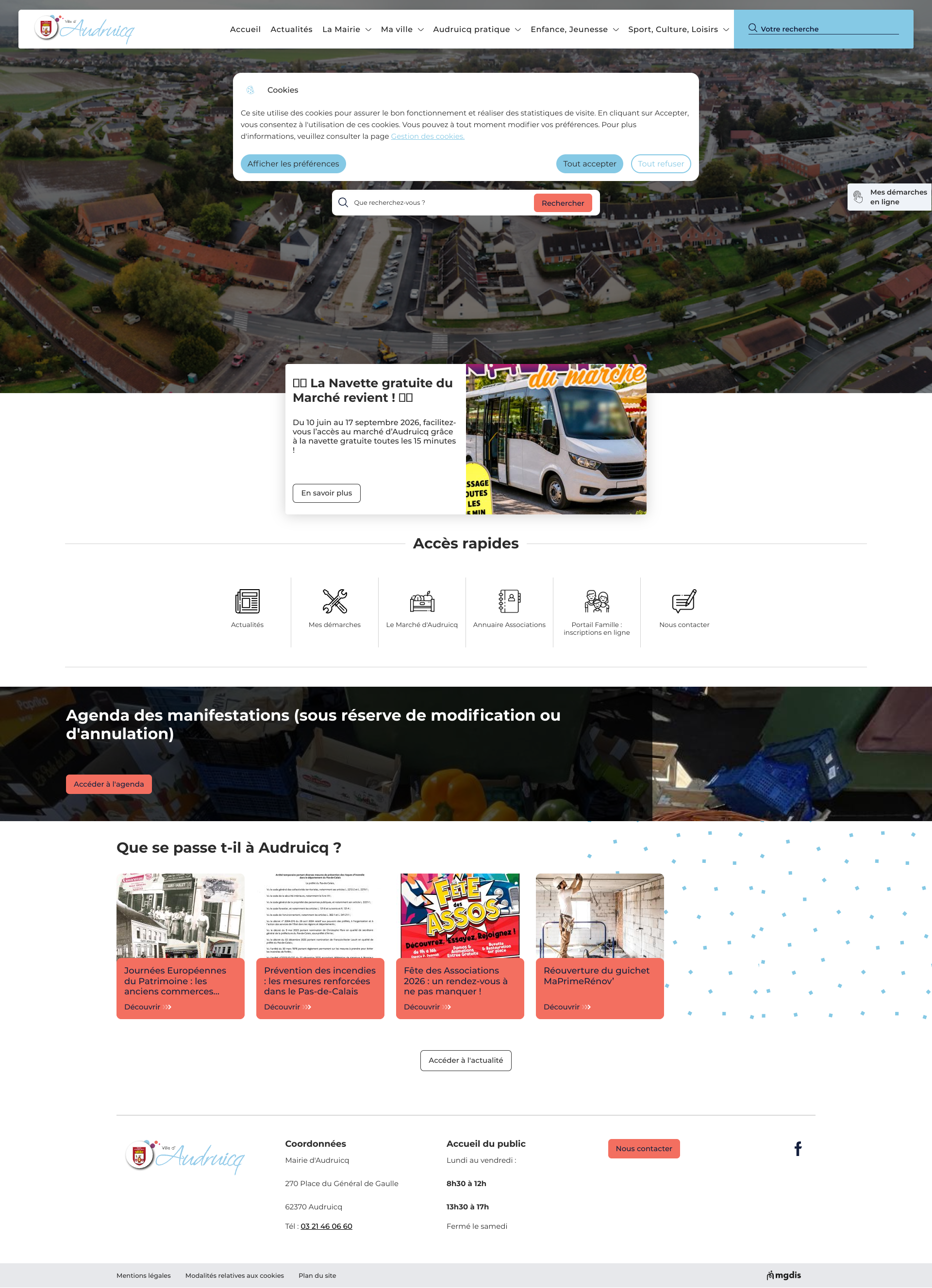Aperçu du site