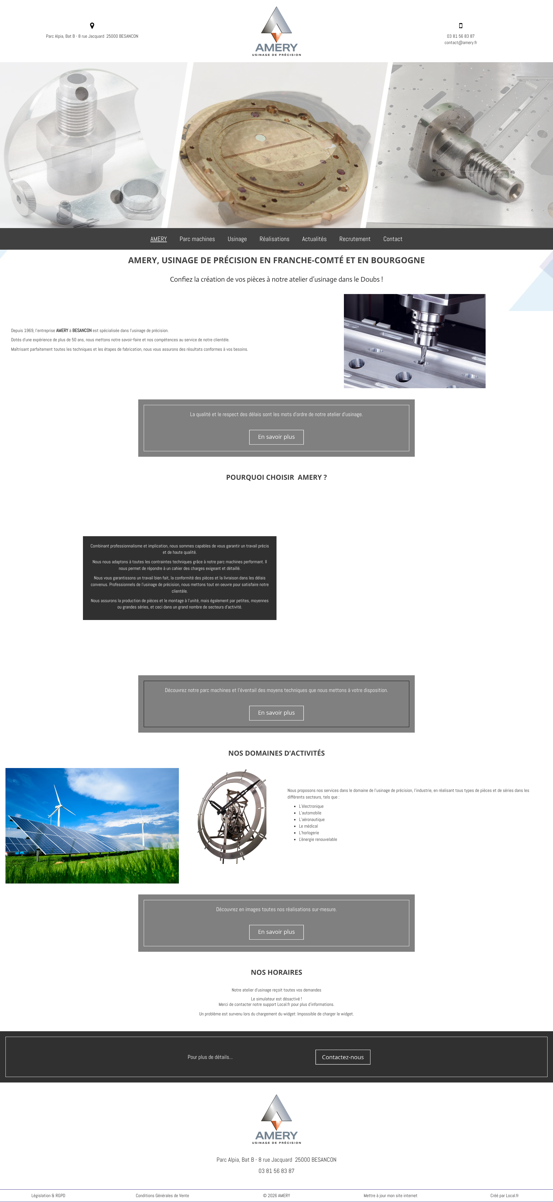 Aperçu du site