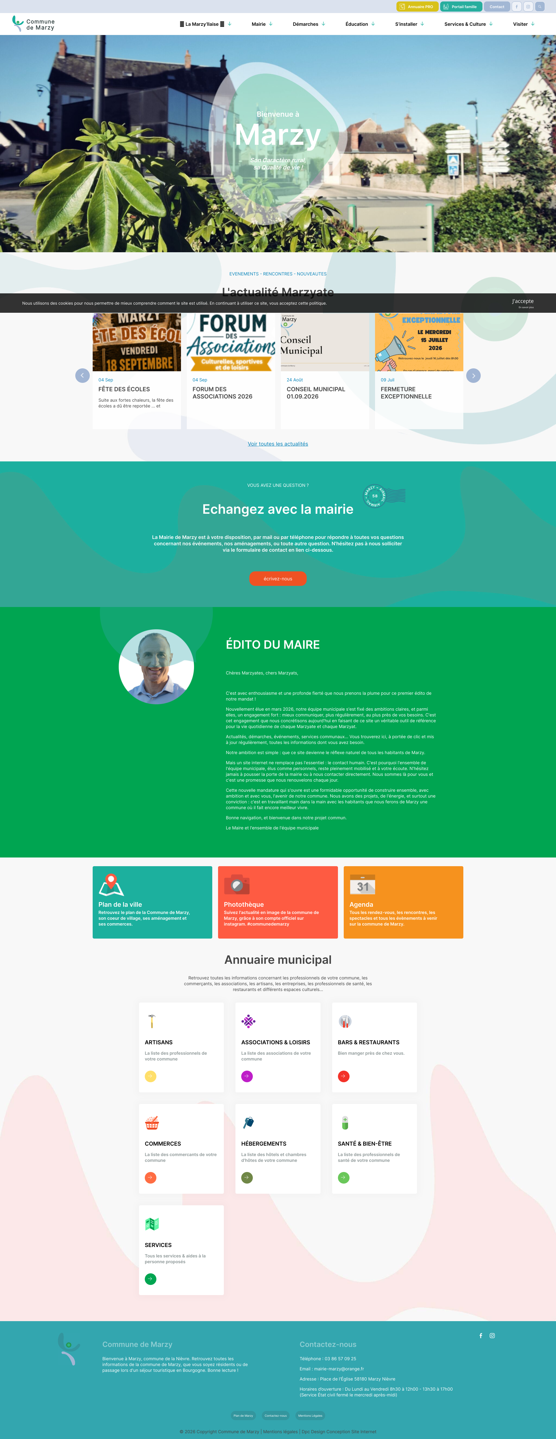 Aperçu du site