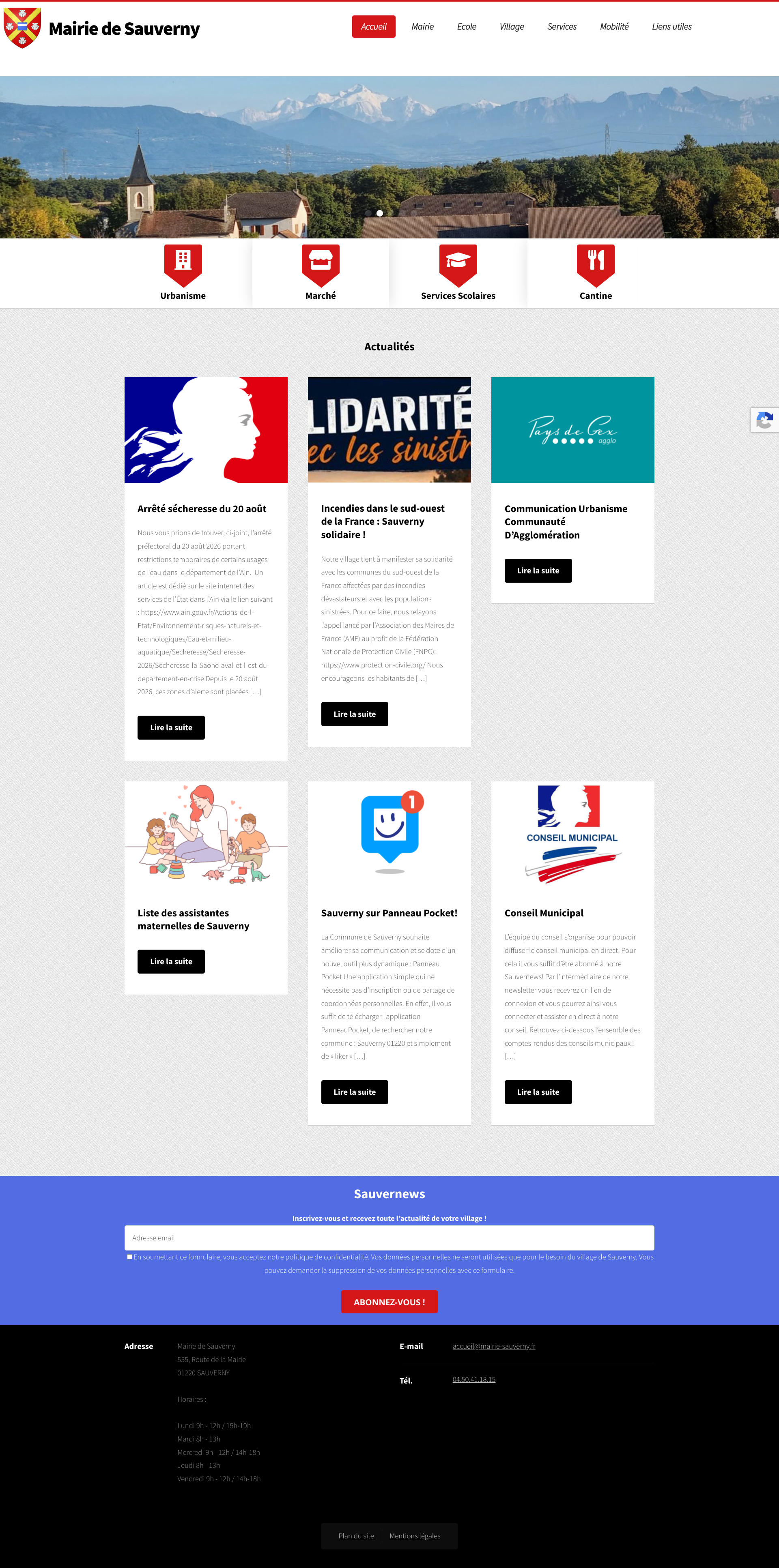 Aperçu du site
