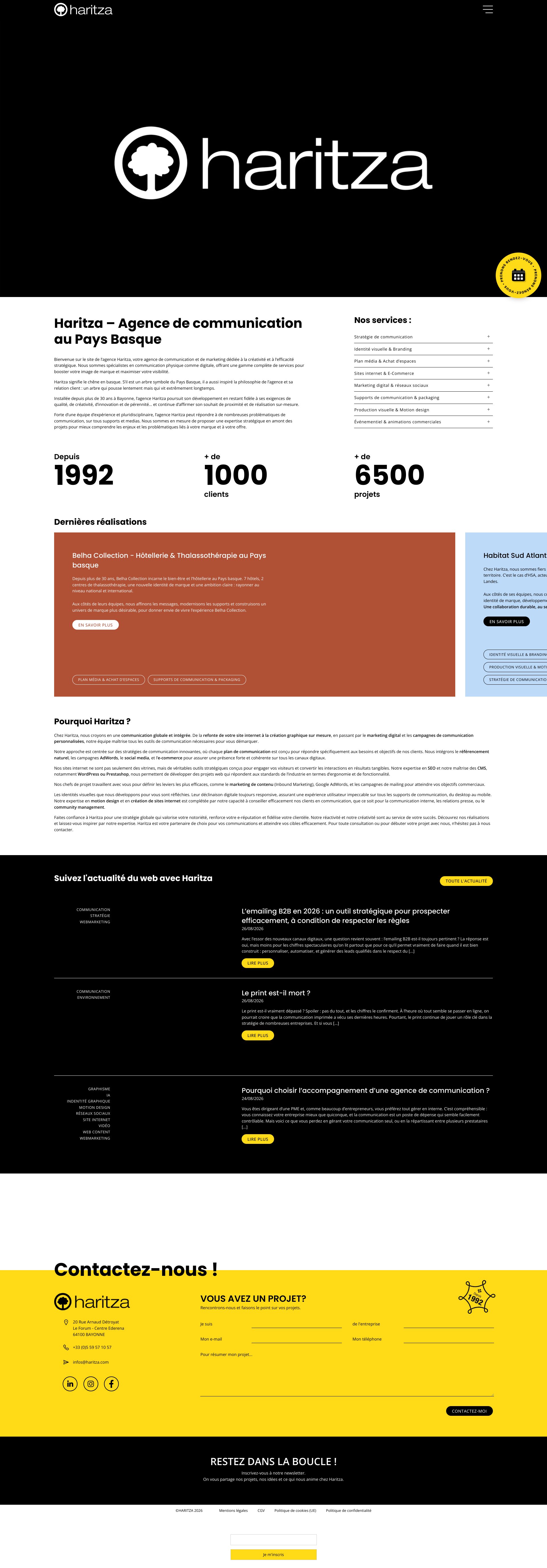 Aperçu du site