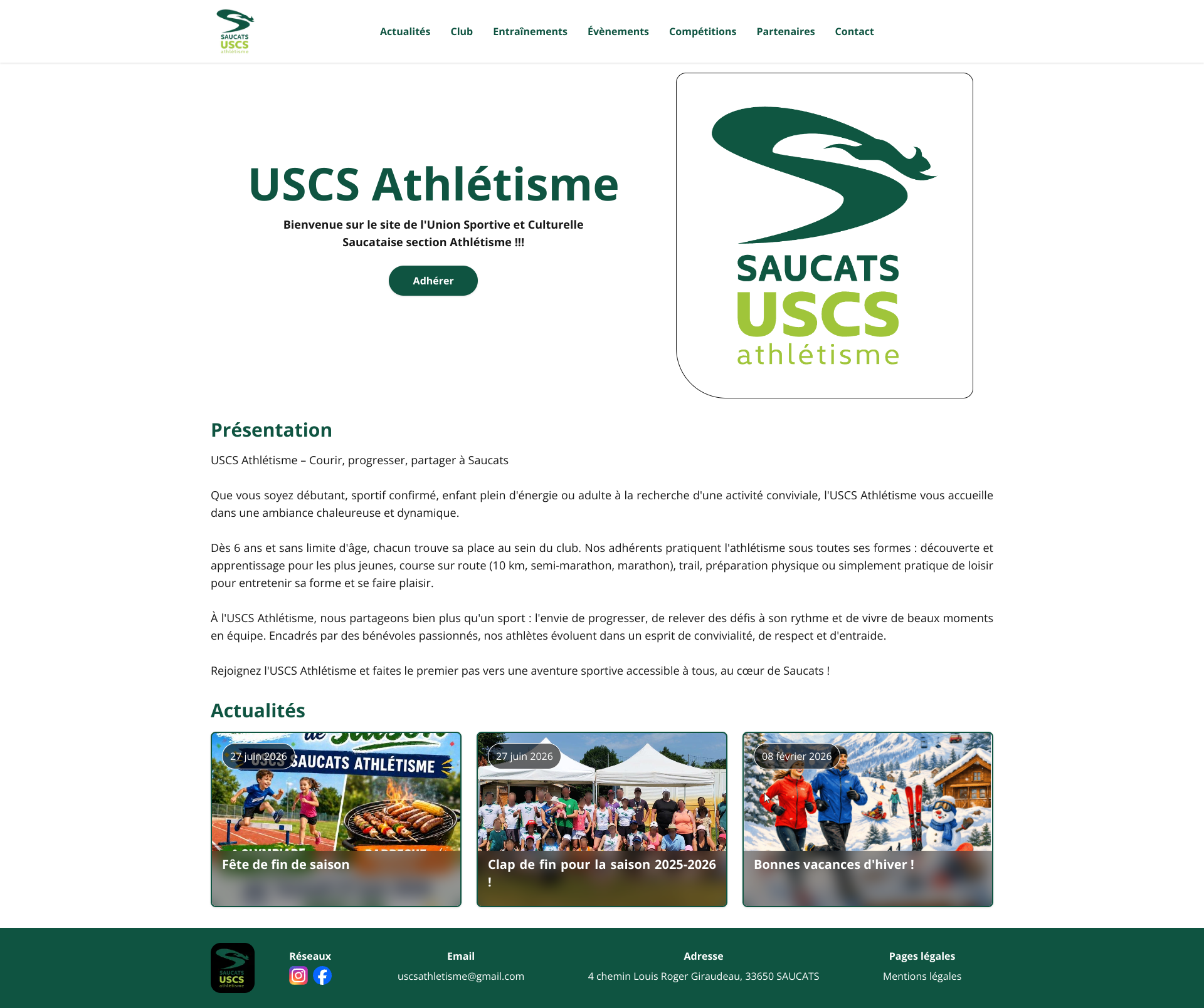 Aperçu du site