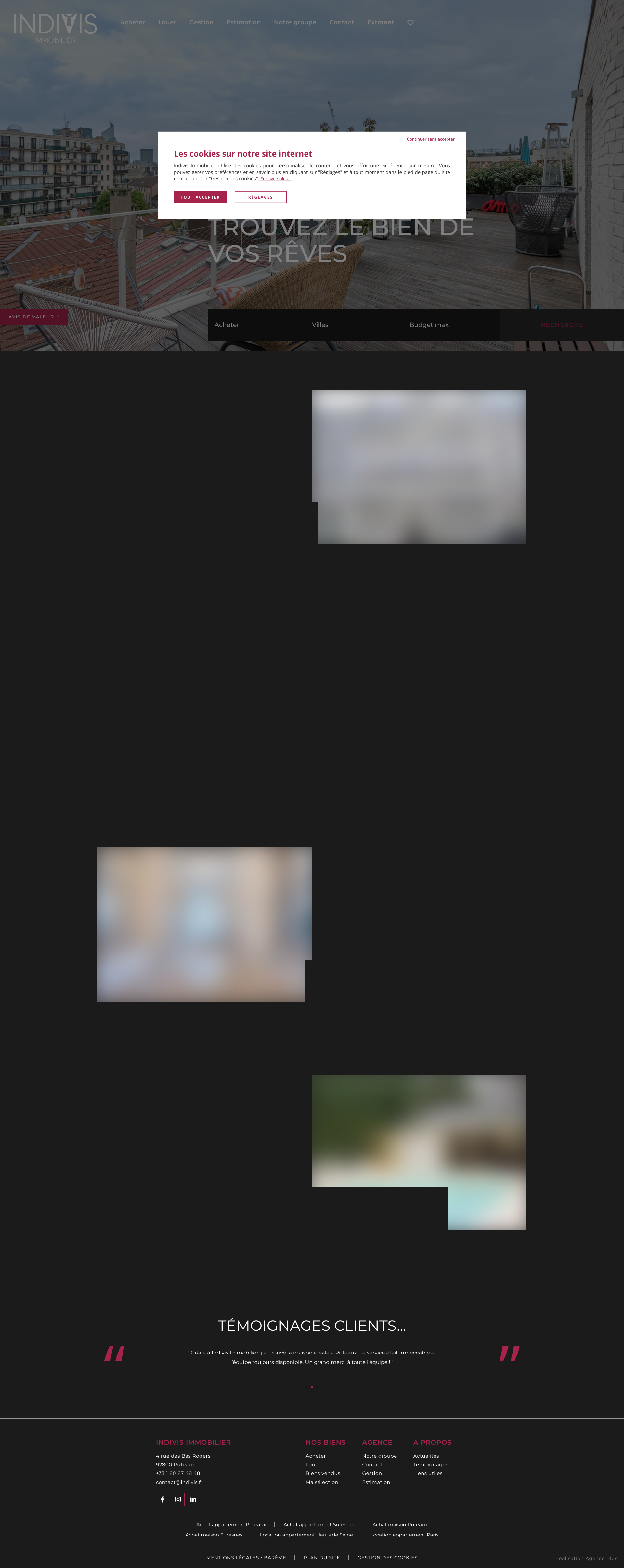 Aperçu du site