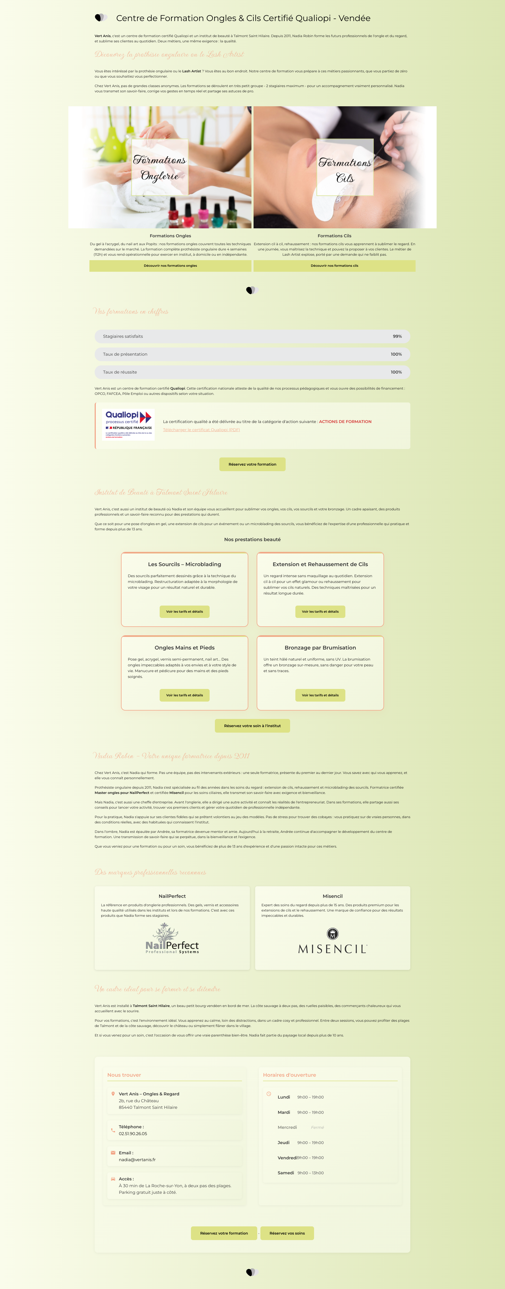 Aperçu du site