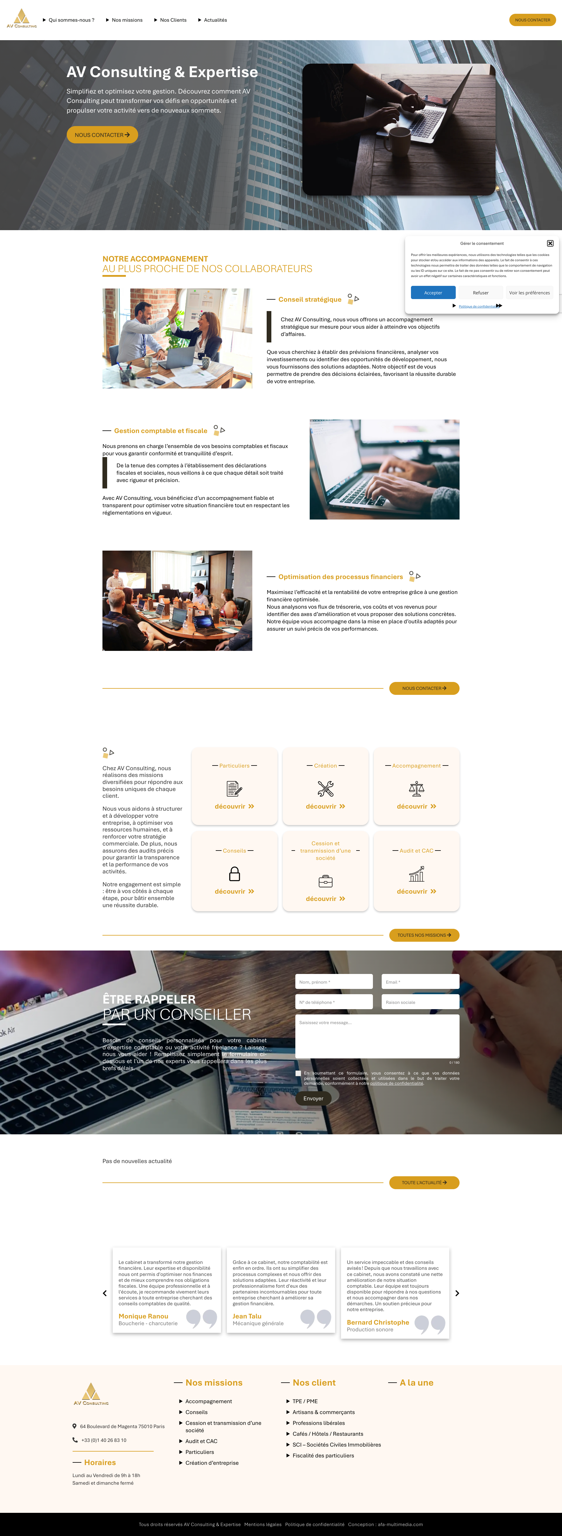 Aperçu du site