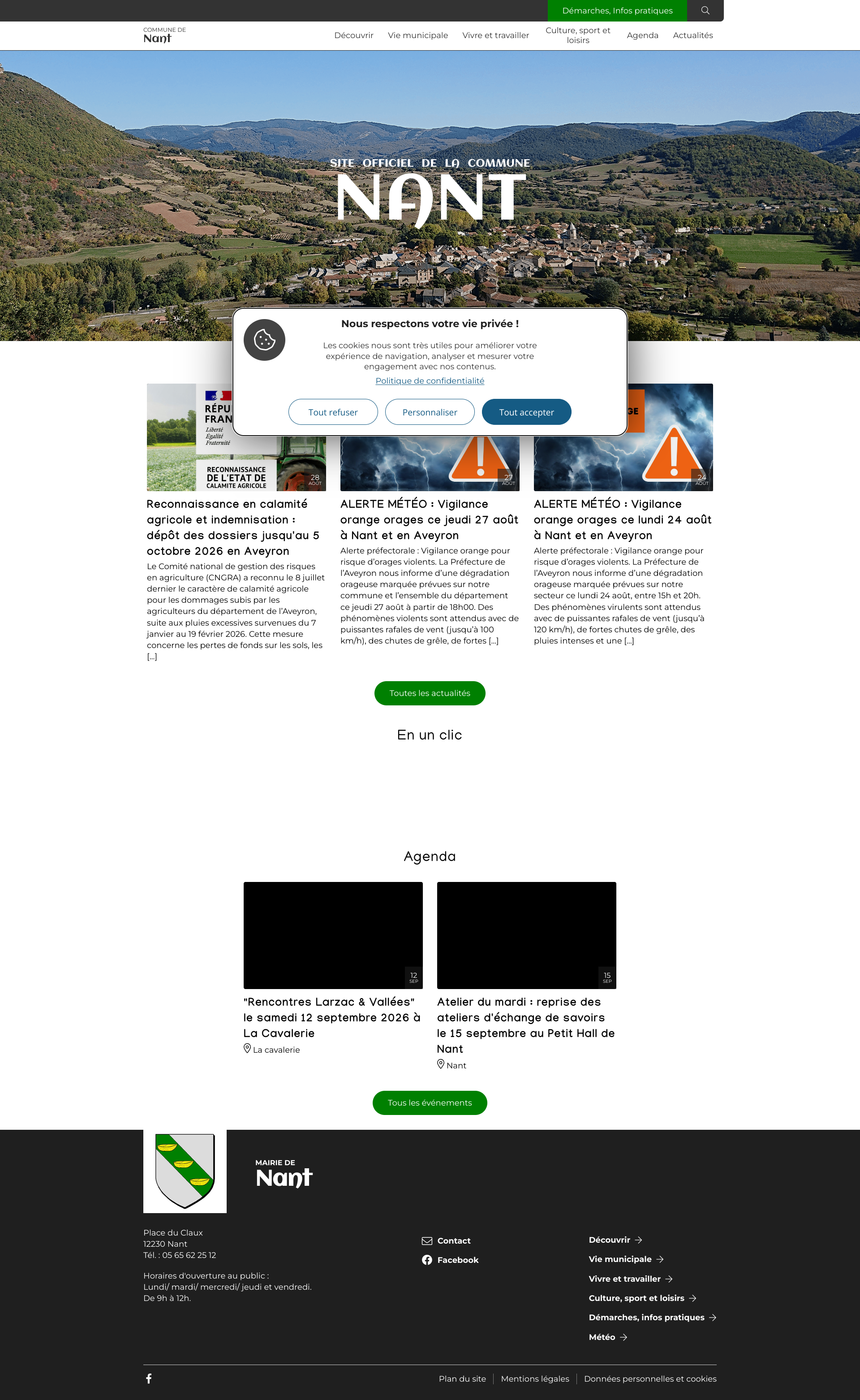 Aperçu du site