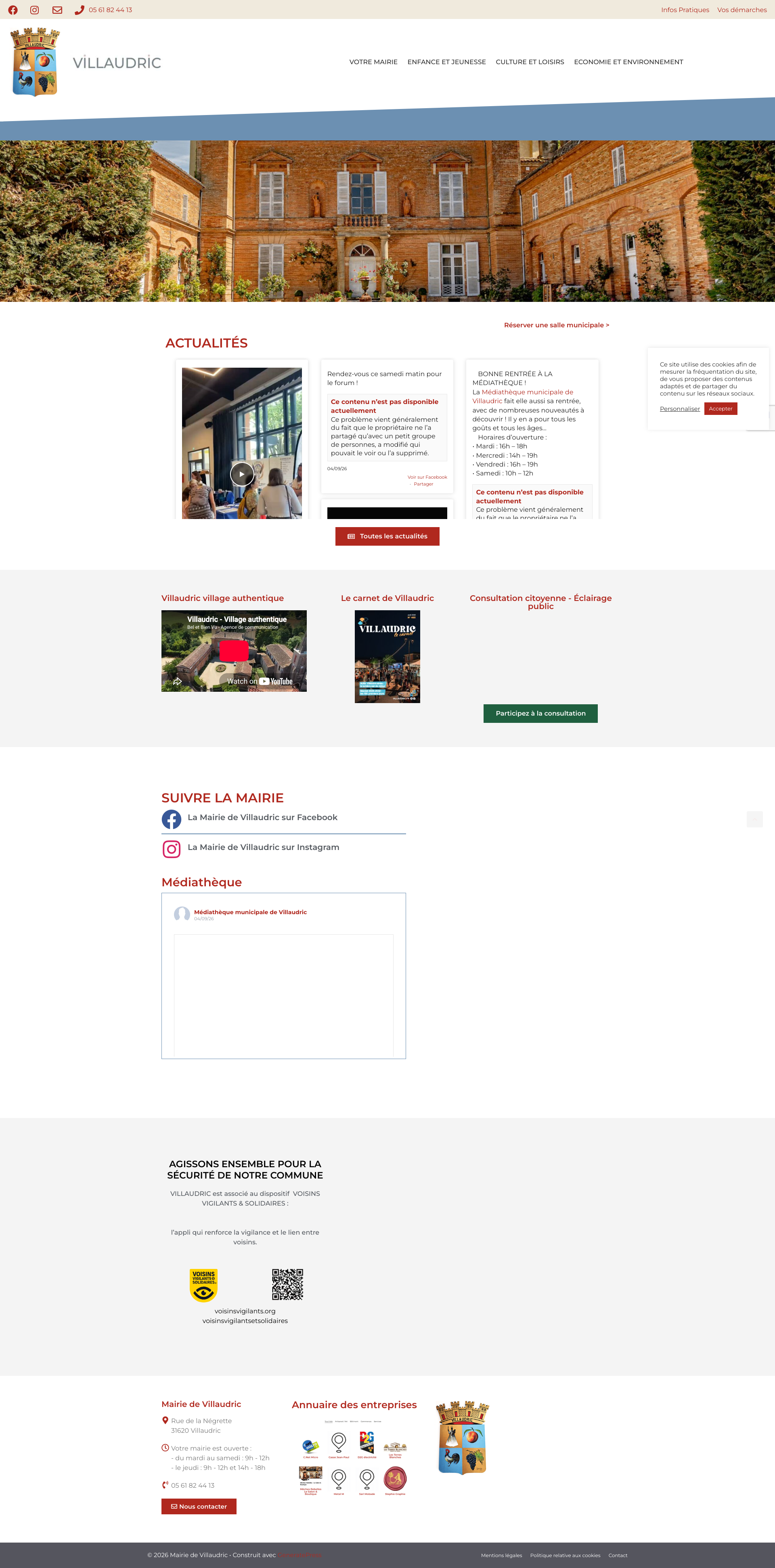 Aperçu du site