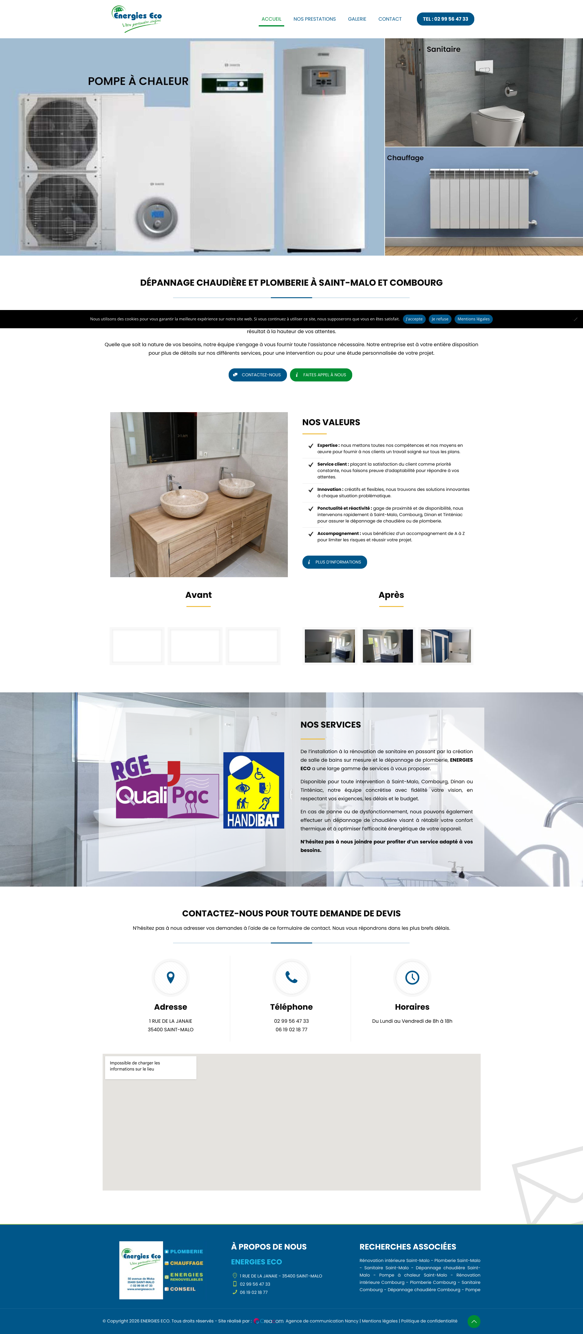 Aperçu du site