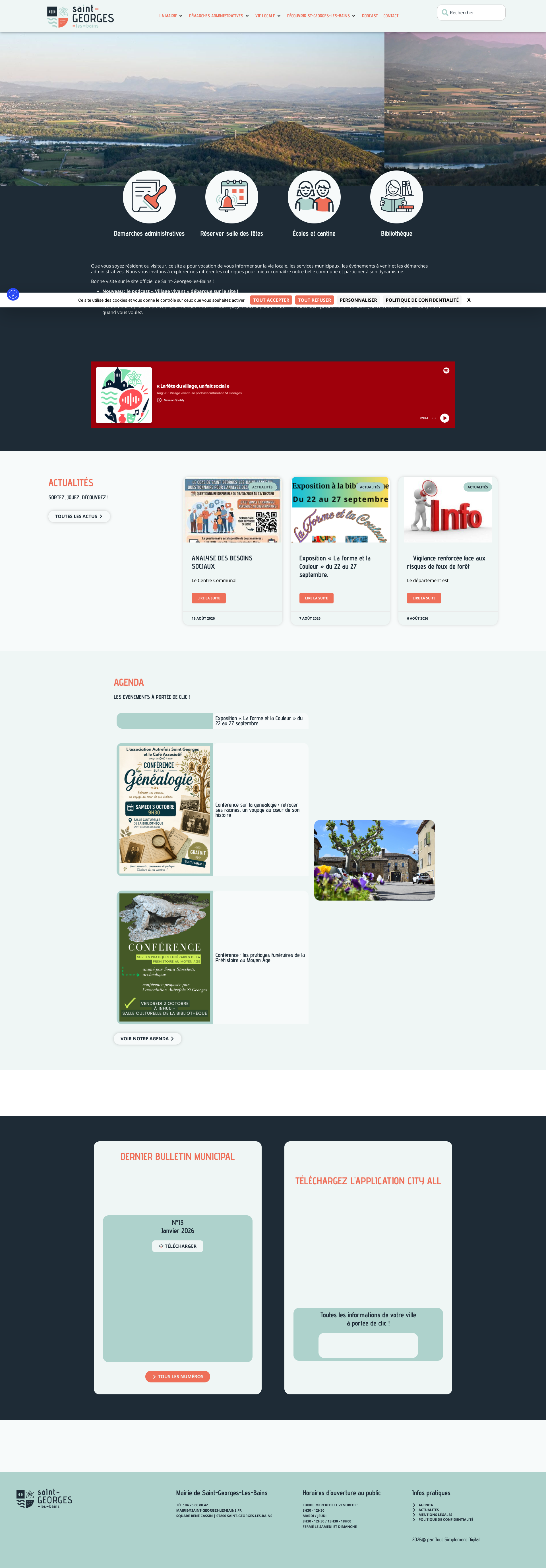Aperçu du site