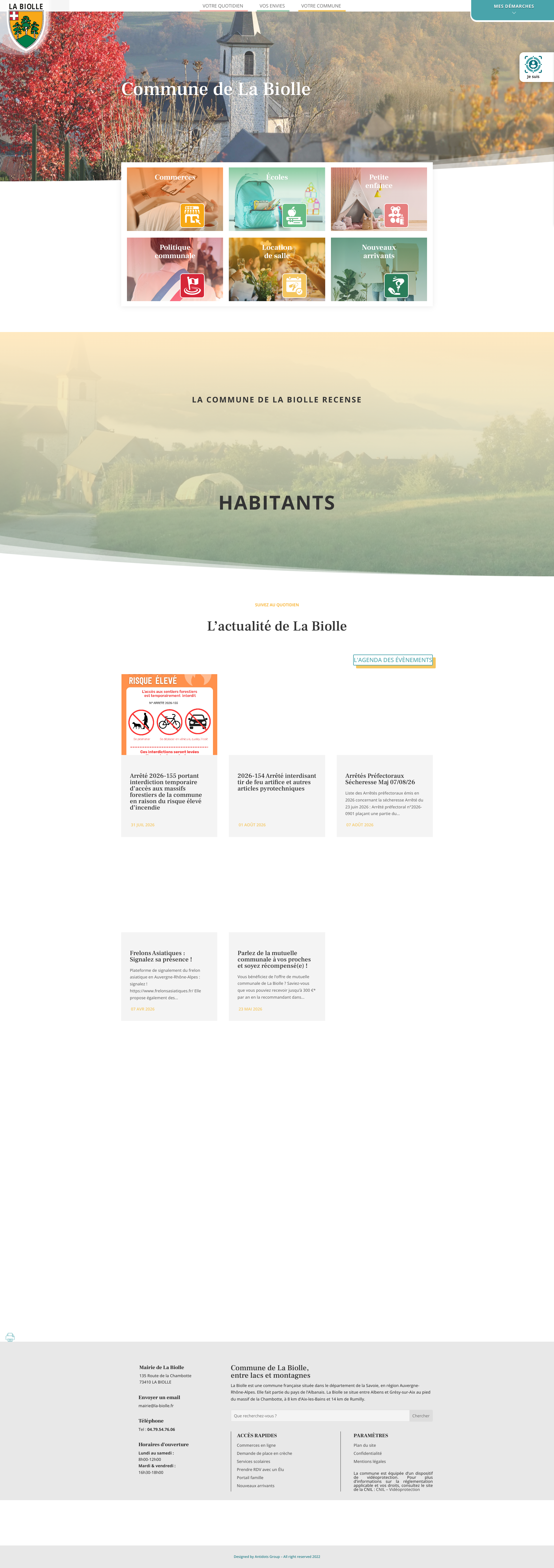 Aperçu du site