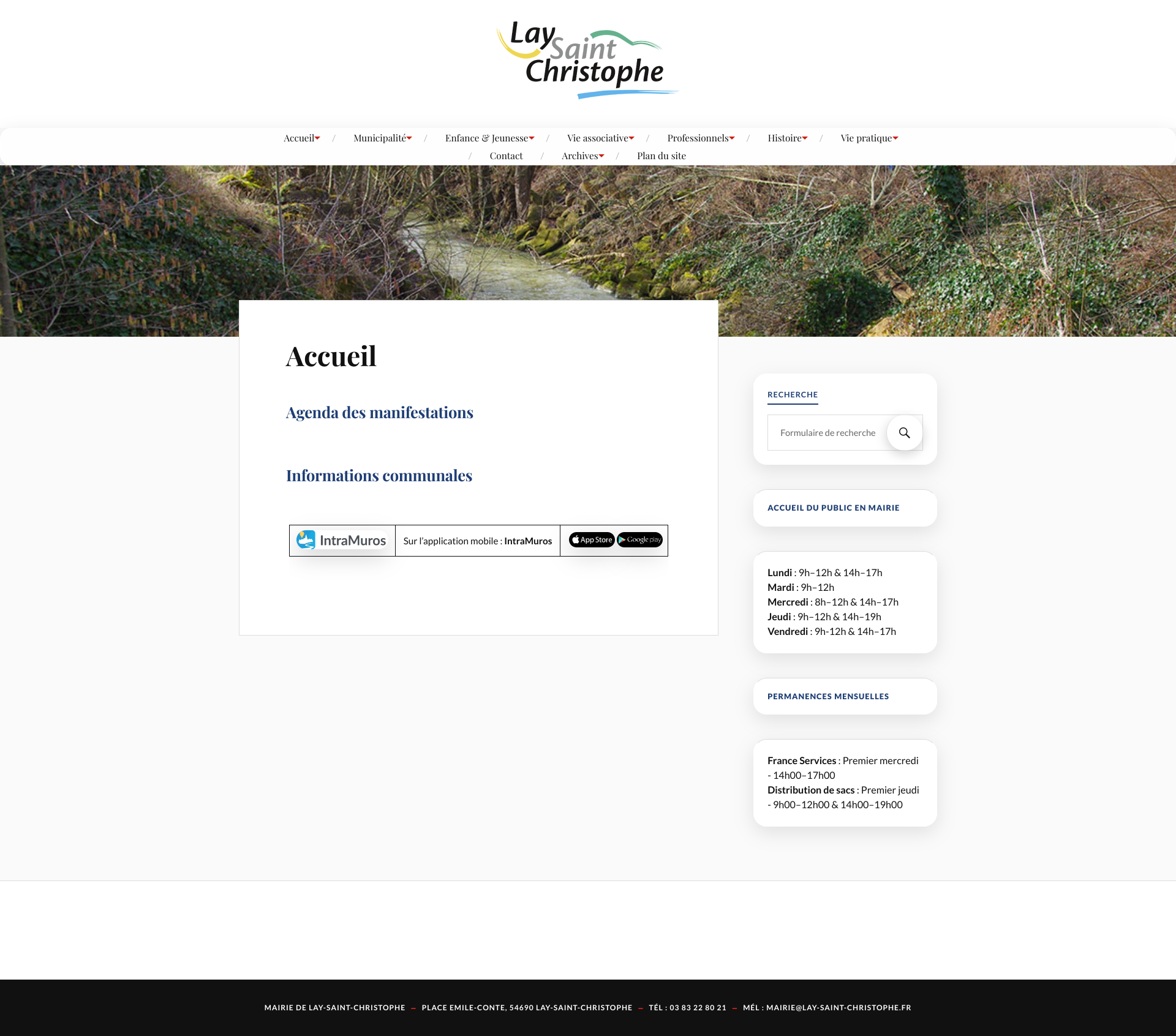 Aperçu du site