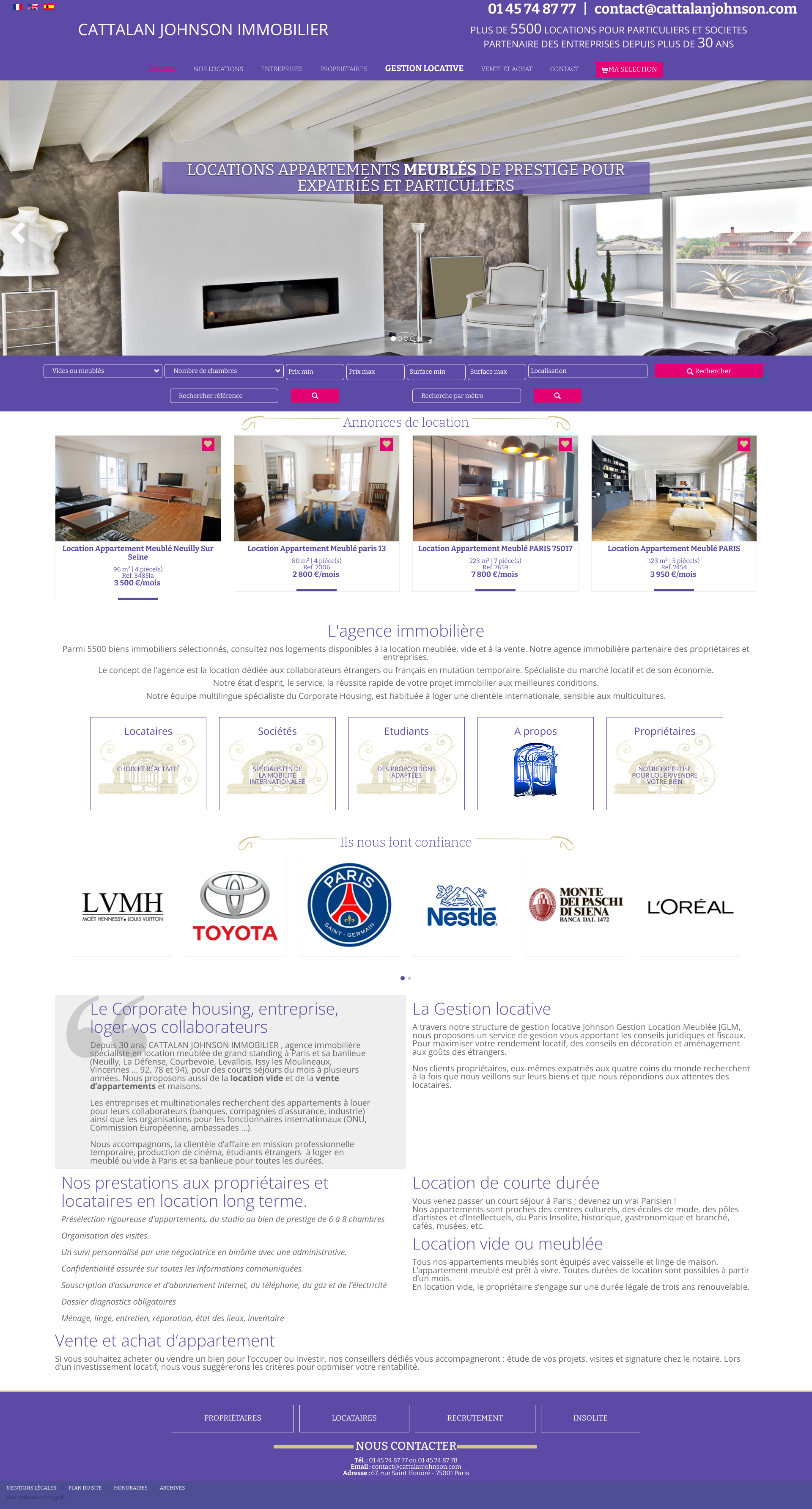 Aperçu du site