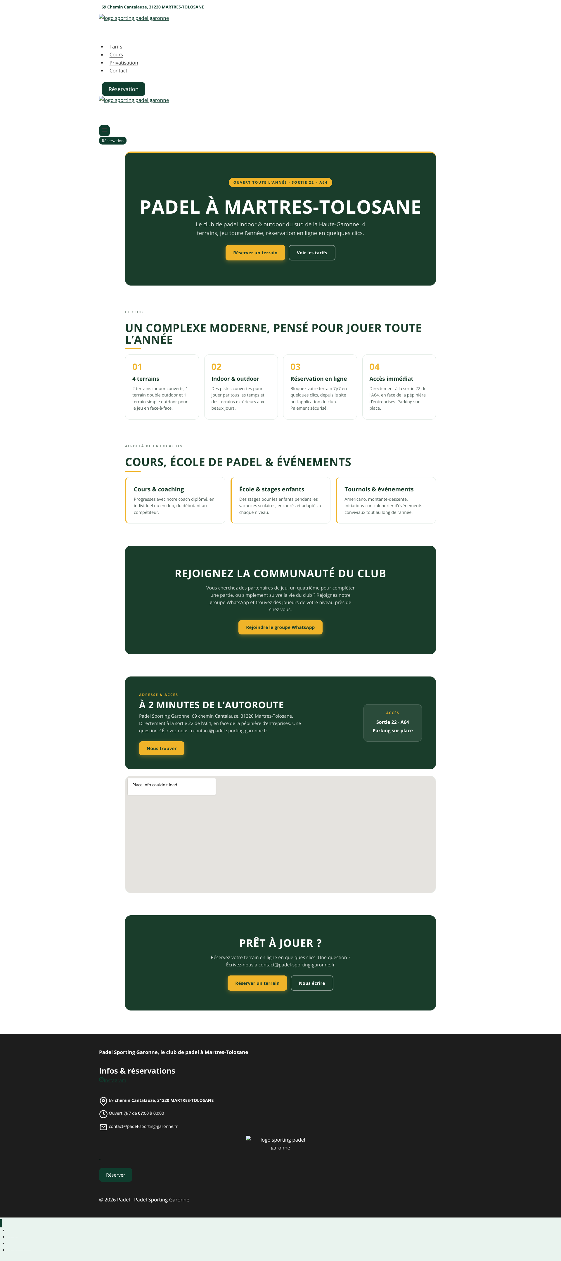 Aperçu du site