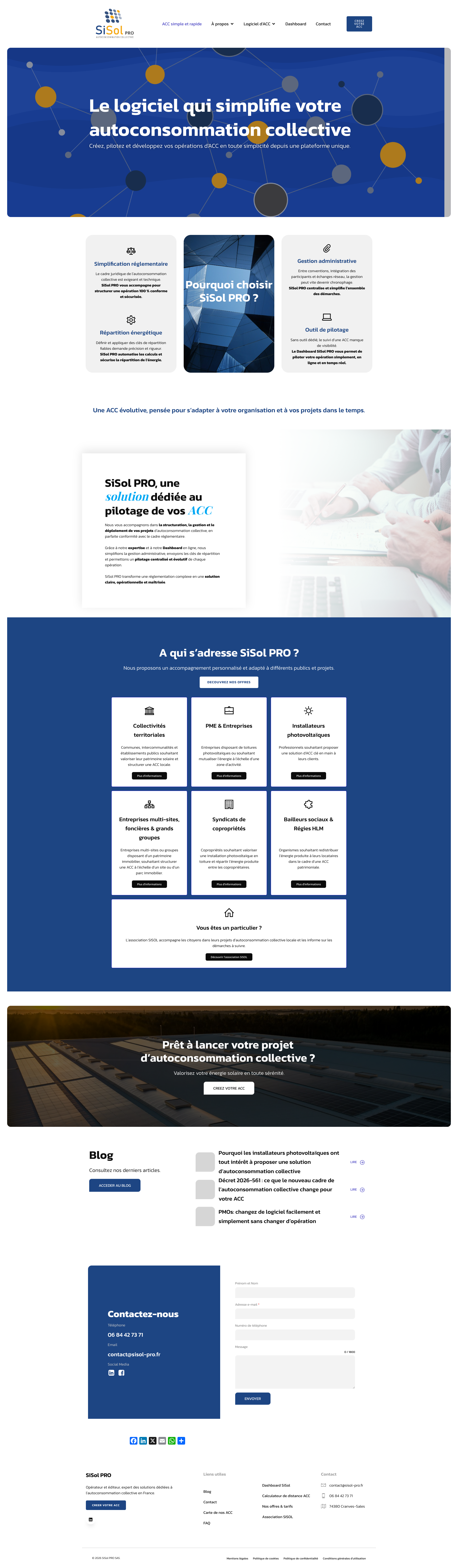 Aperçu du site