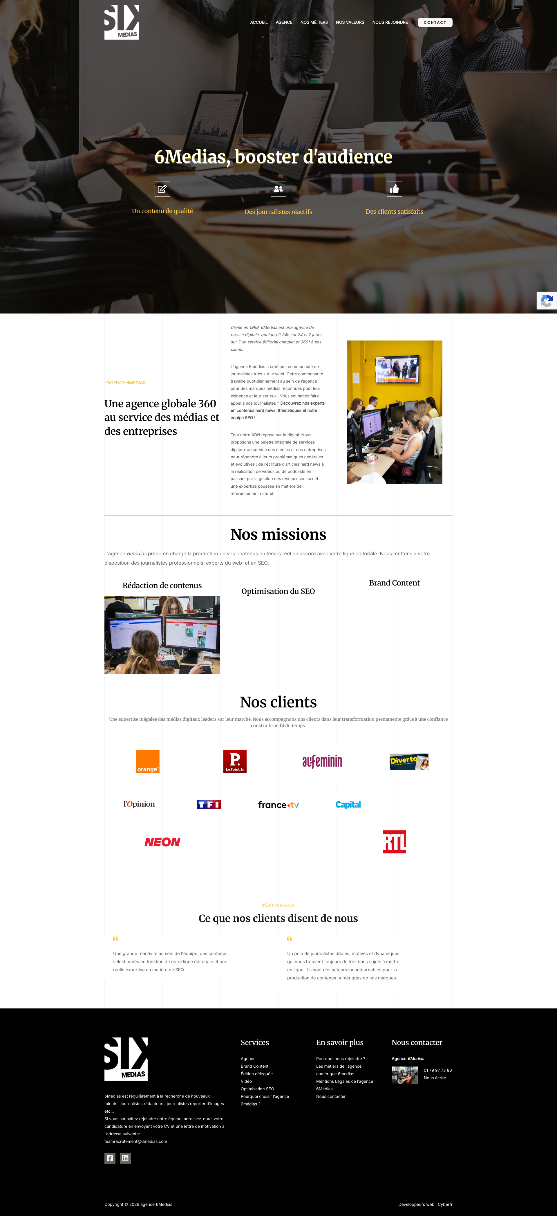 Aperçu du site