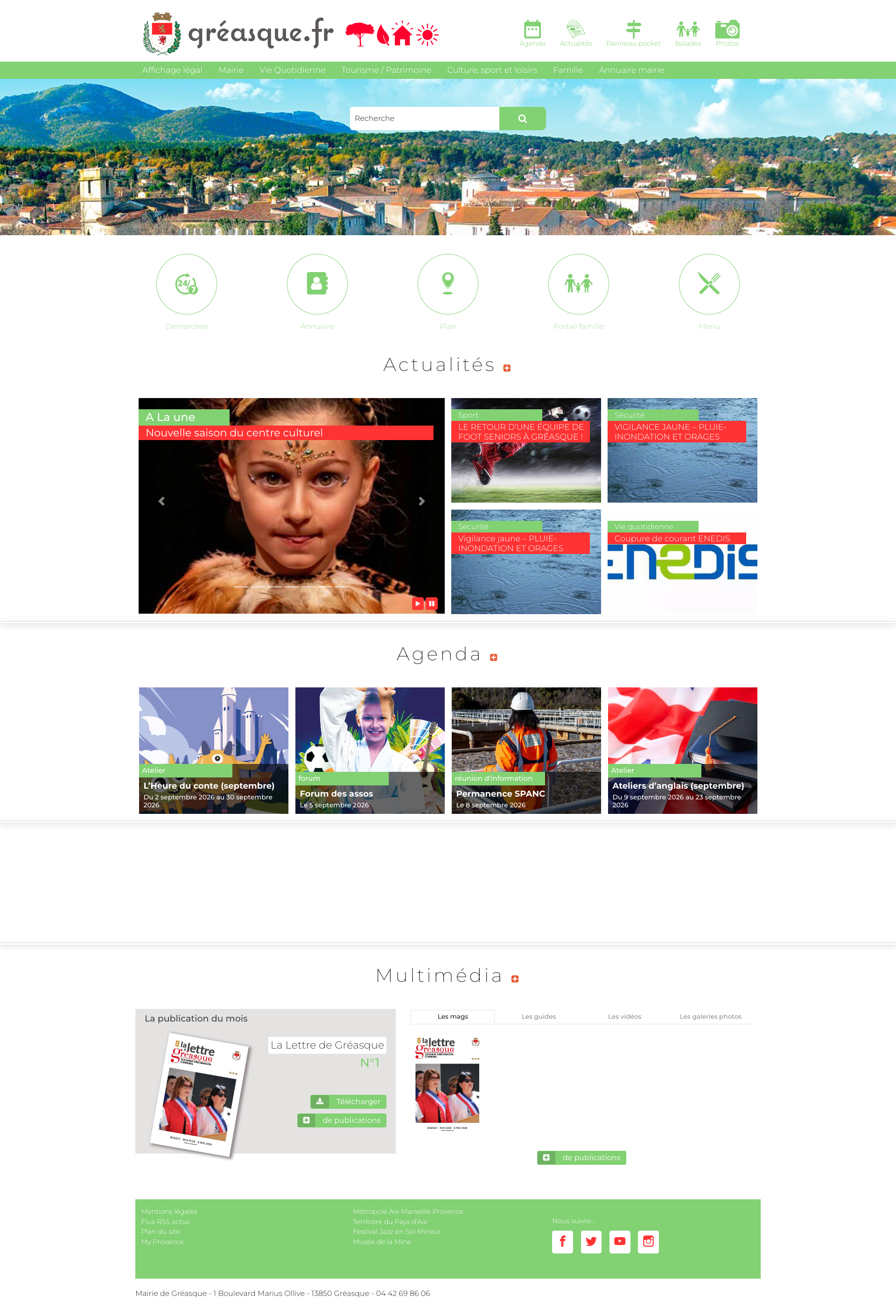 Aperçu du site