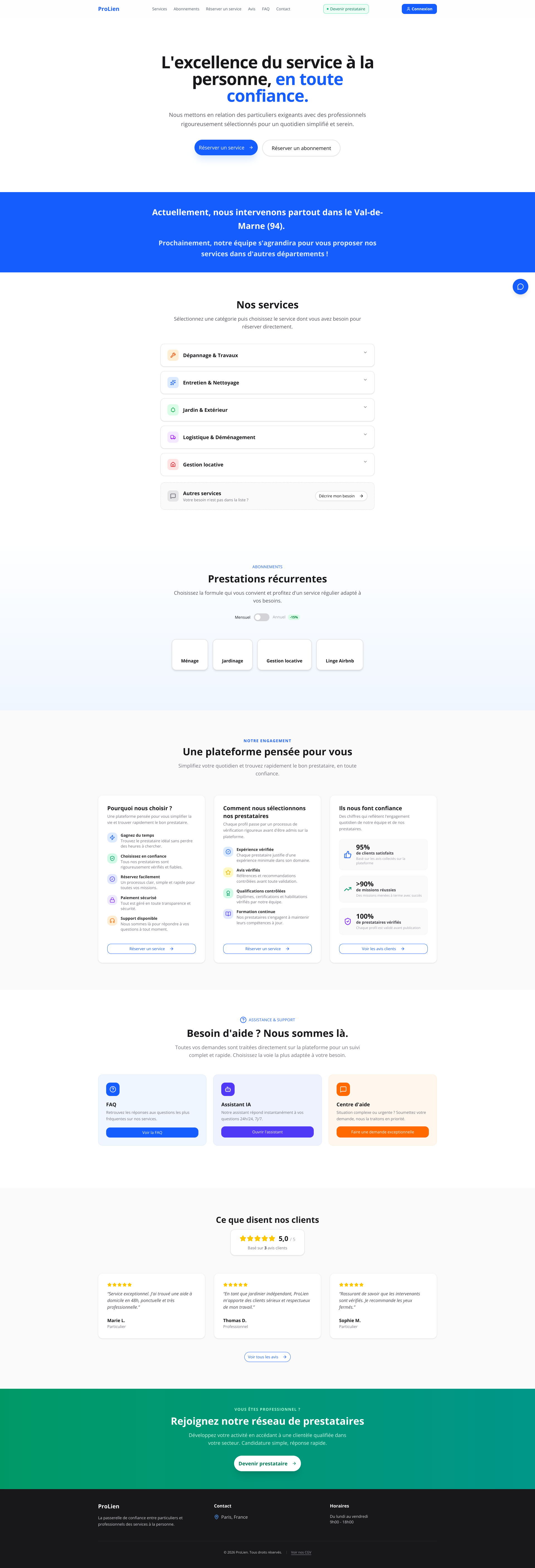 Aperçu du site