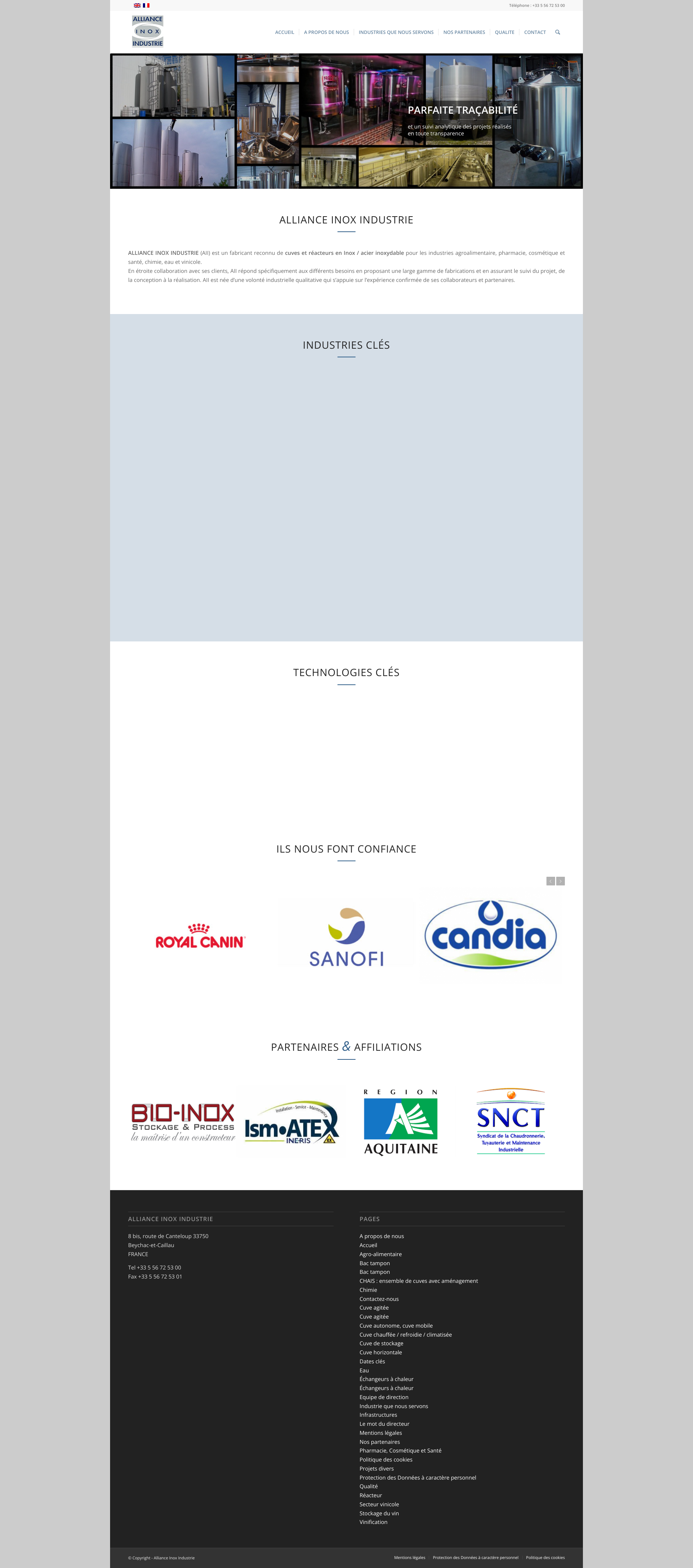 Aperçu du site