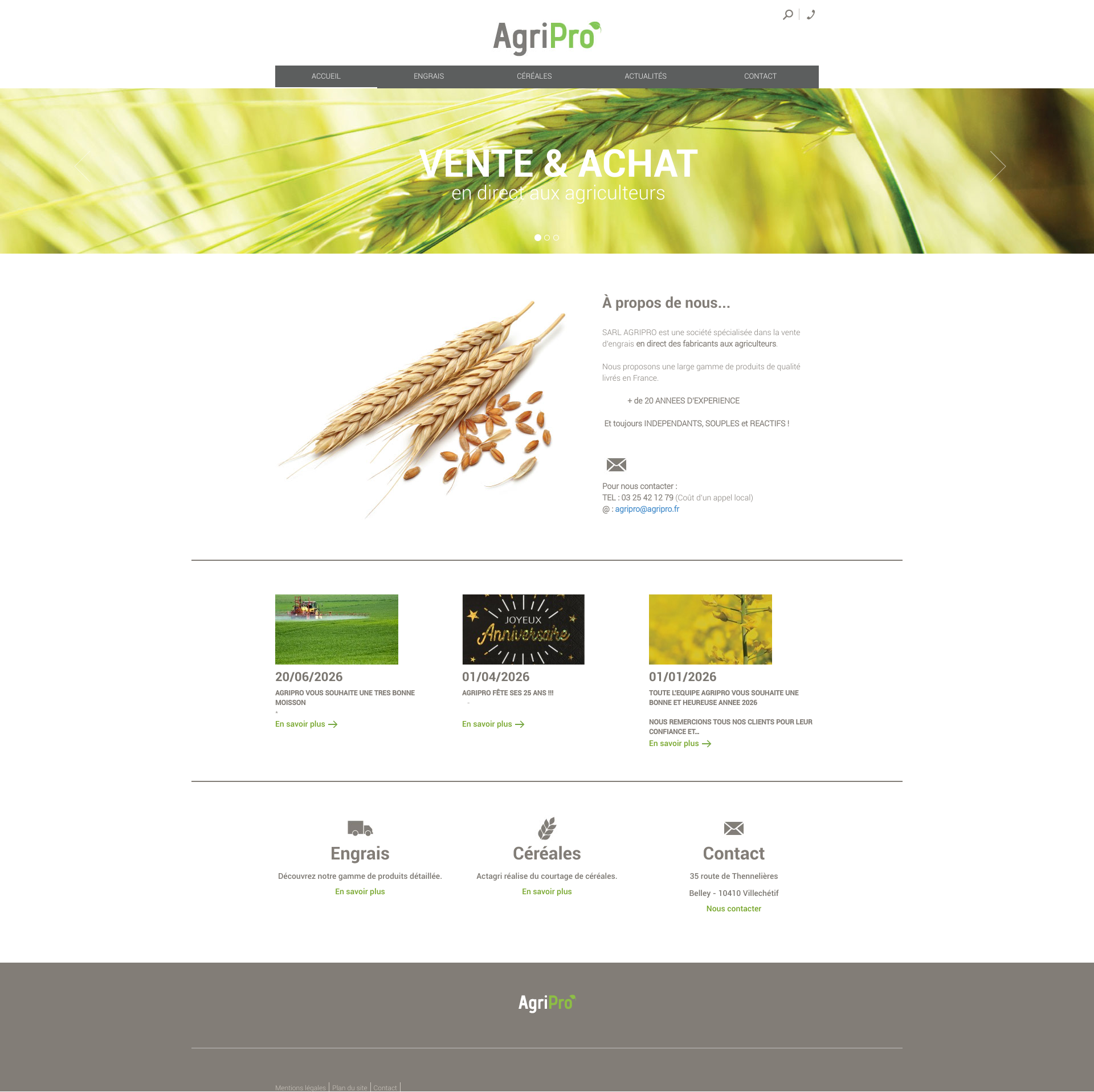 Aperçu du site