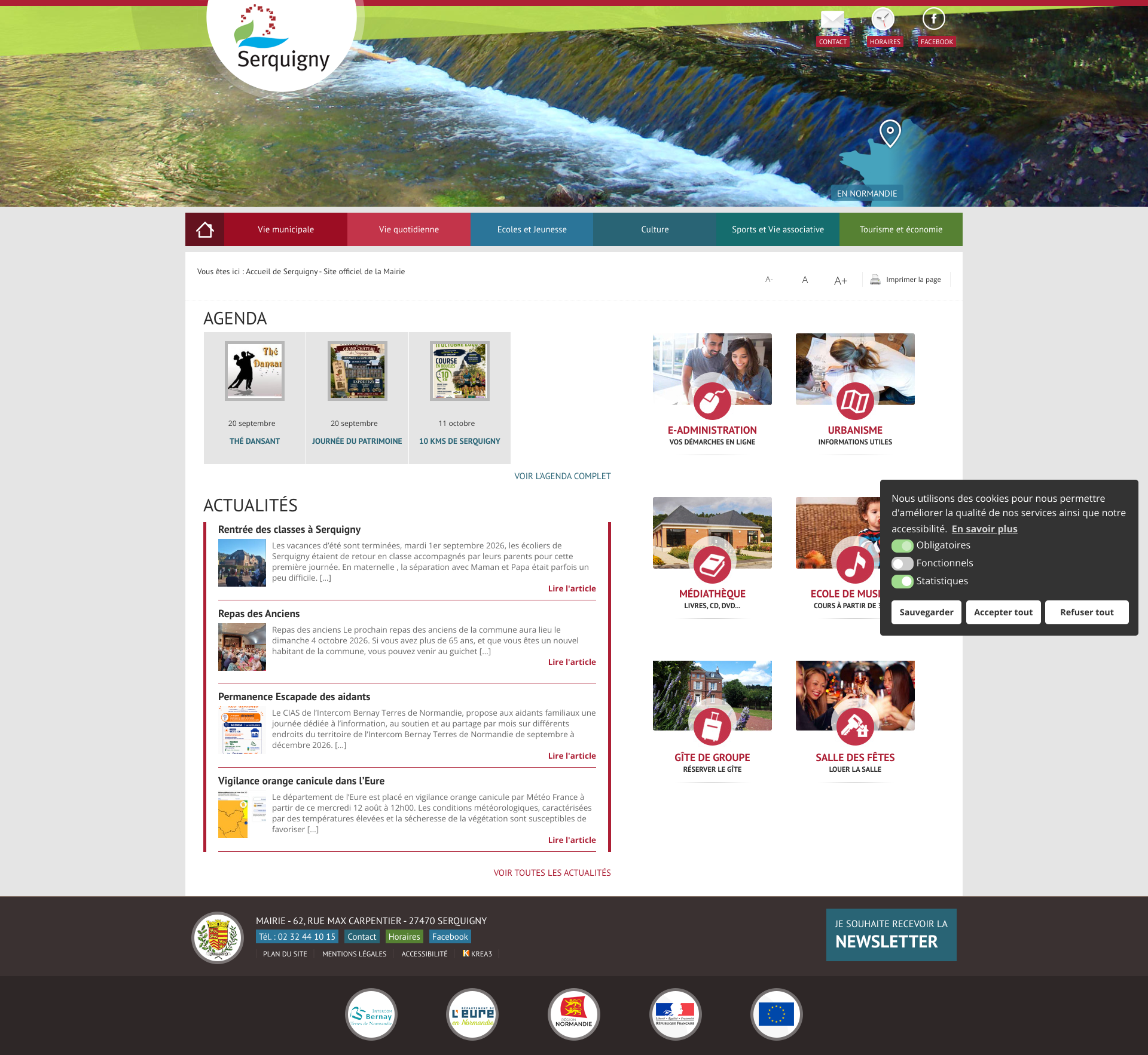 Aperçu du site