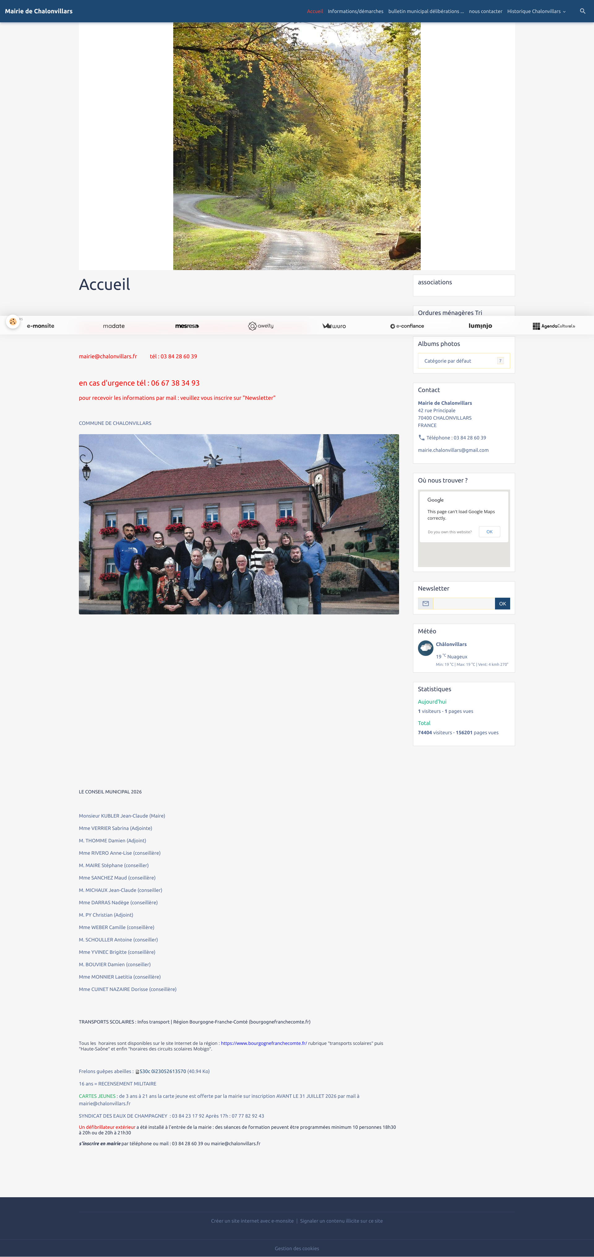 Aperçu du site