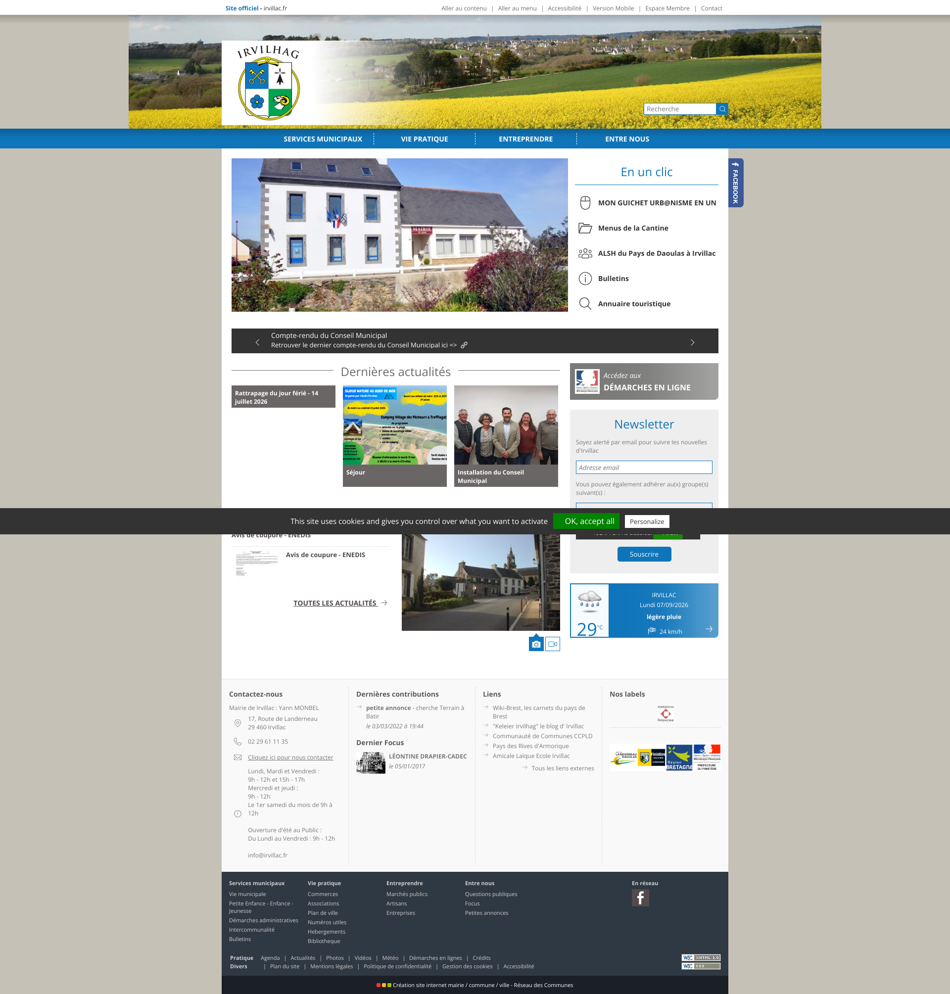 Aperçu du site