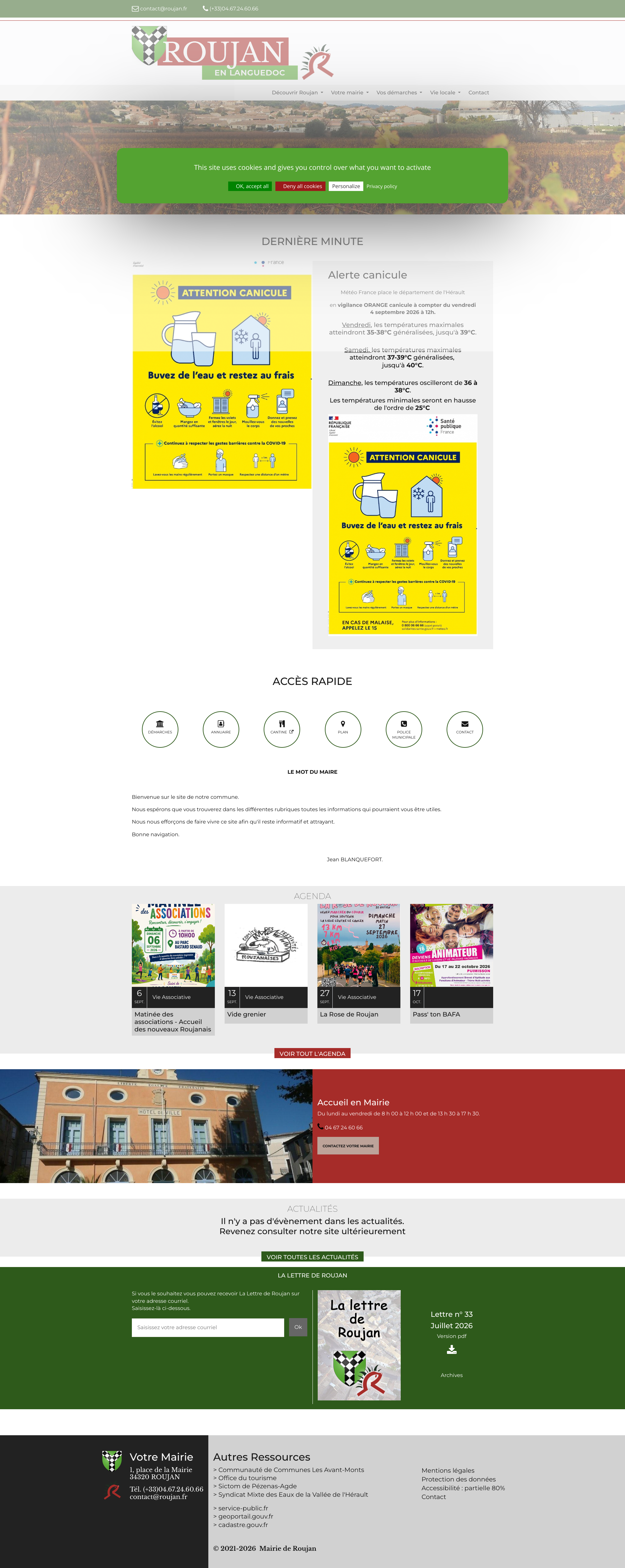 Aperçu du site