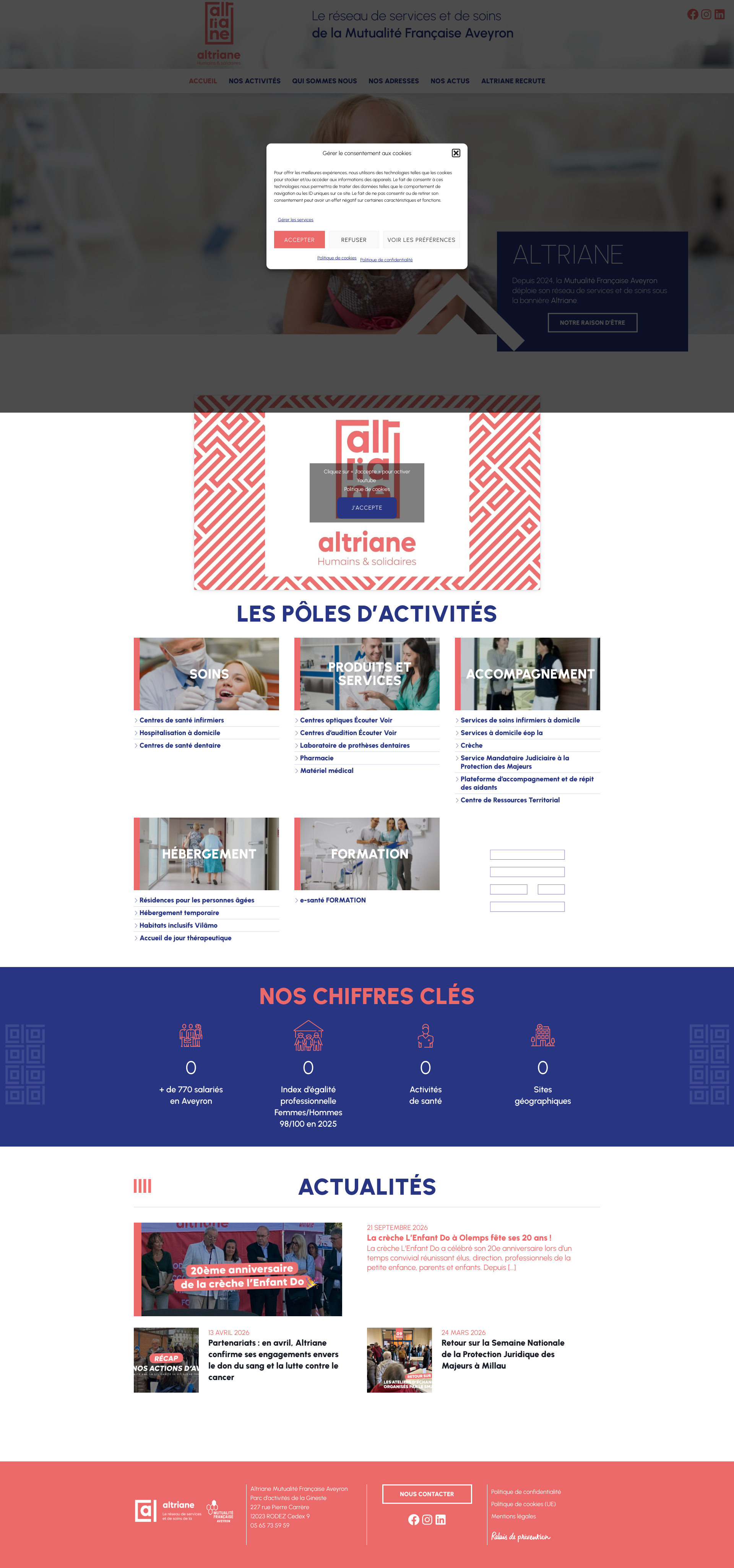 Aperçu du site