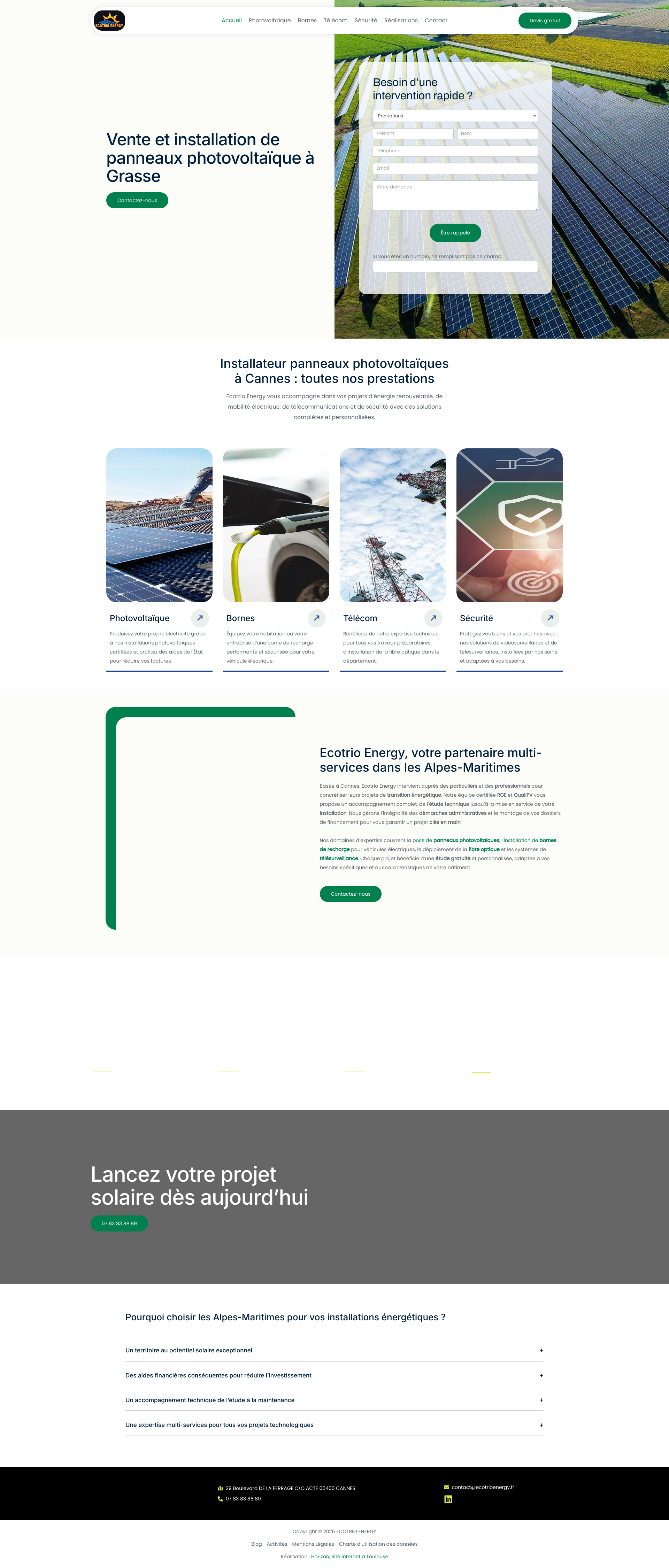 Aperçu du site