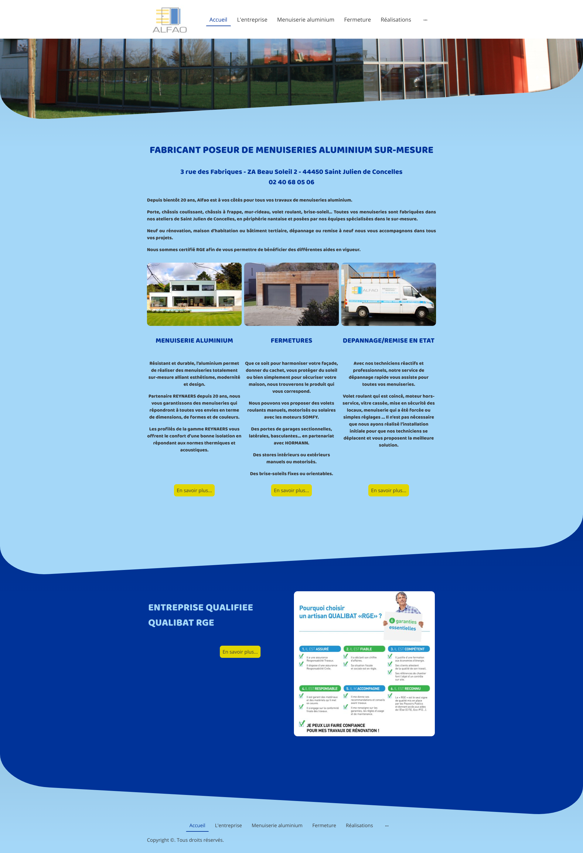 Aperçu du site