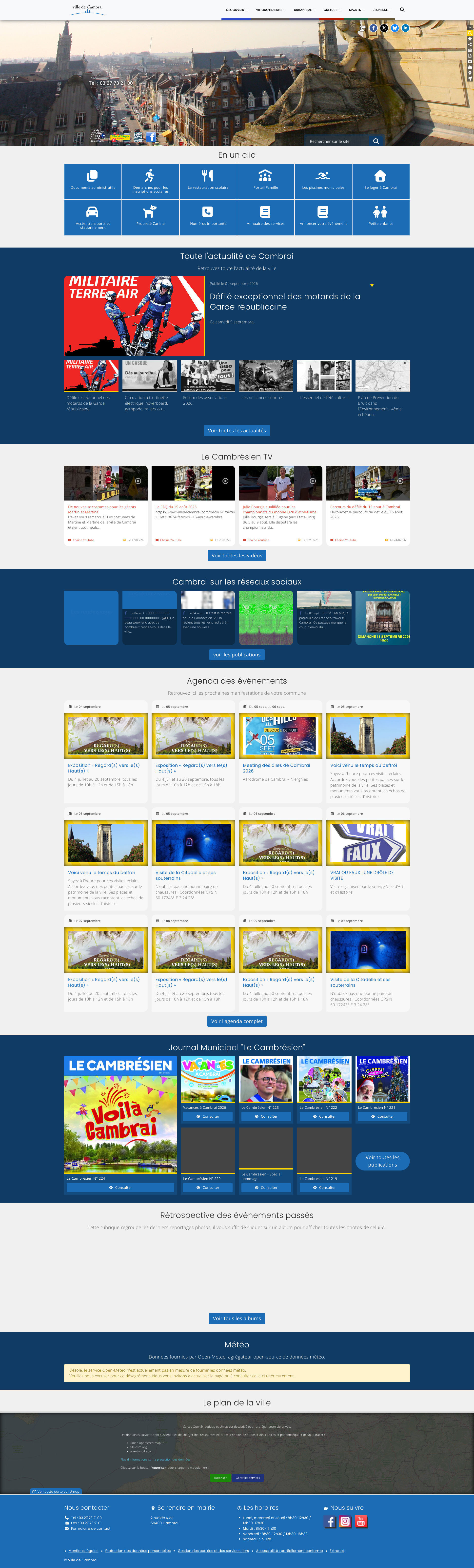 Aperçu du site