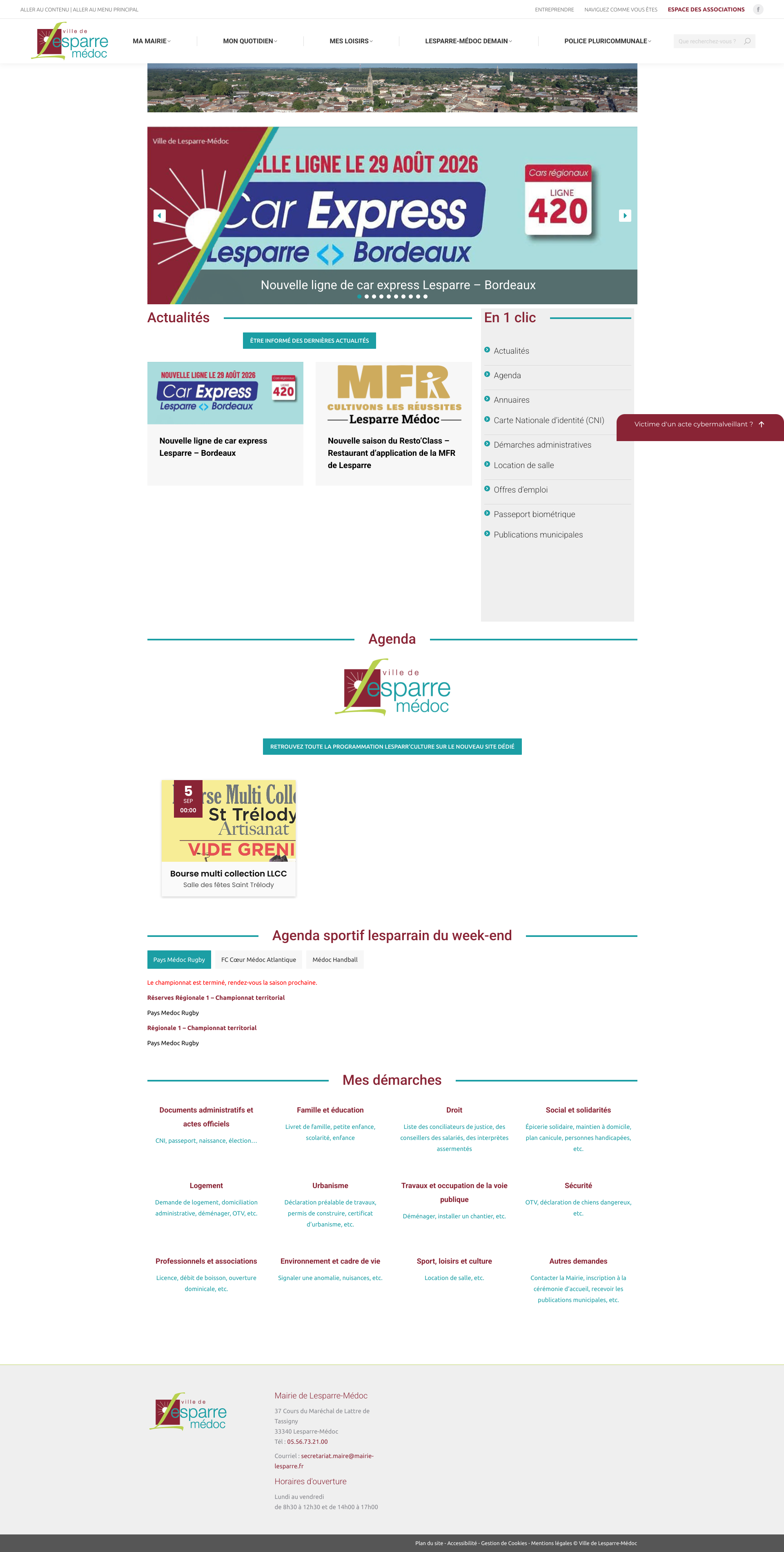 Aperçu du site
