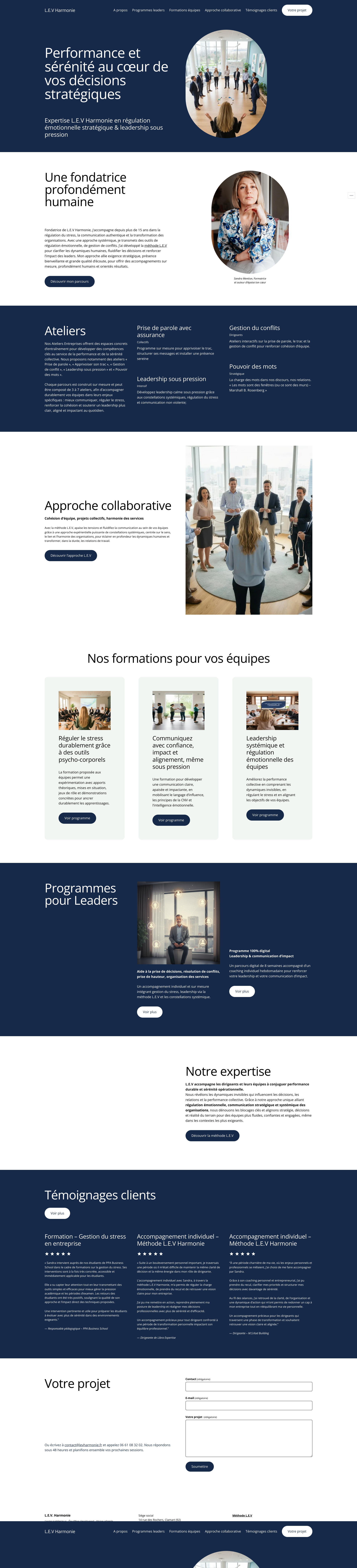 Aperçu du site