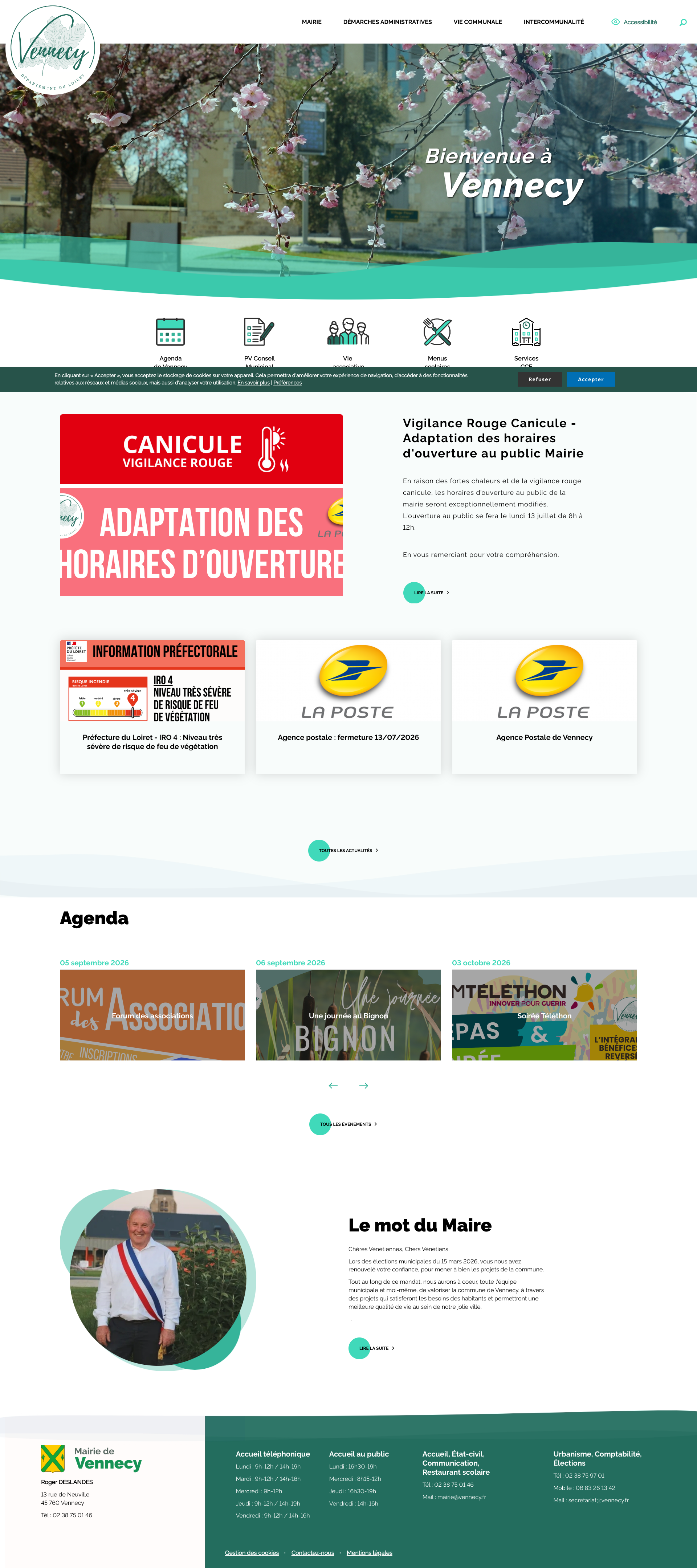 Aperçu du site