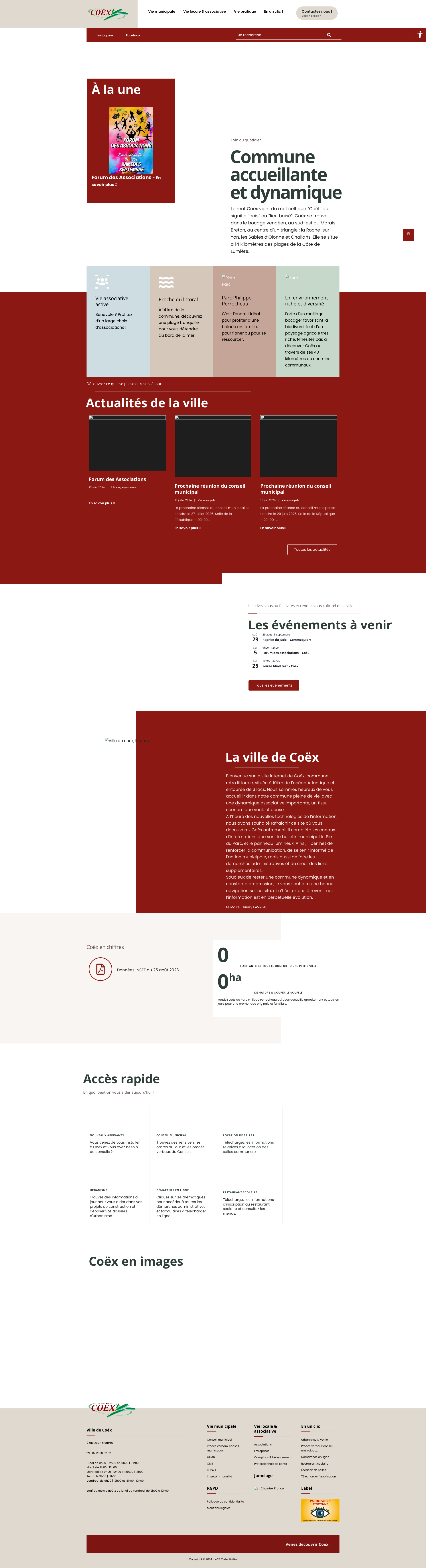 Aperçu du site
